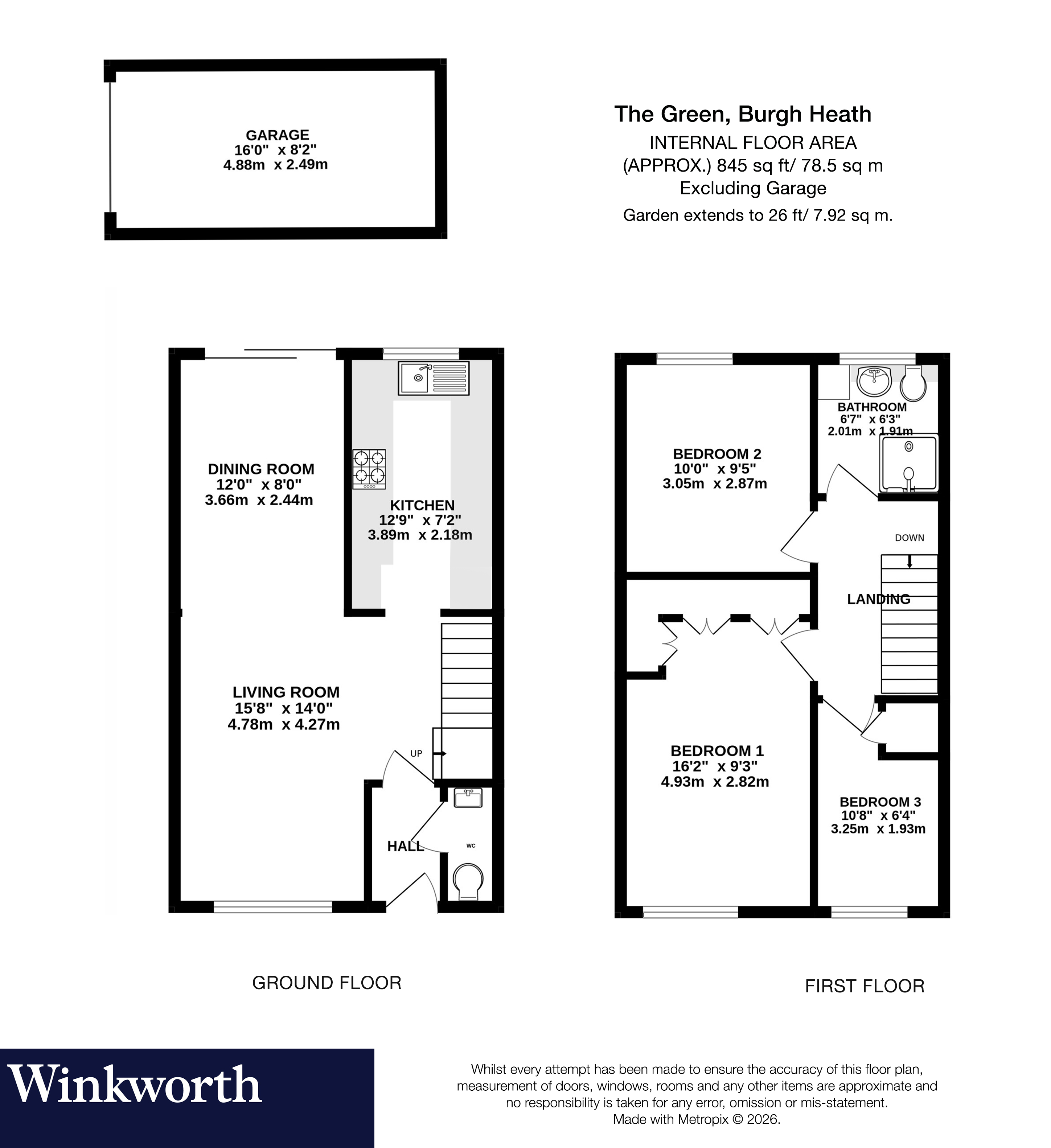 6, The Green, Tadworth floorplan