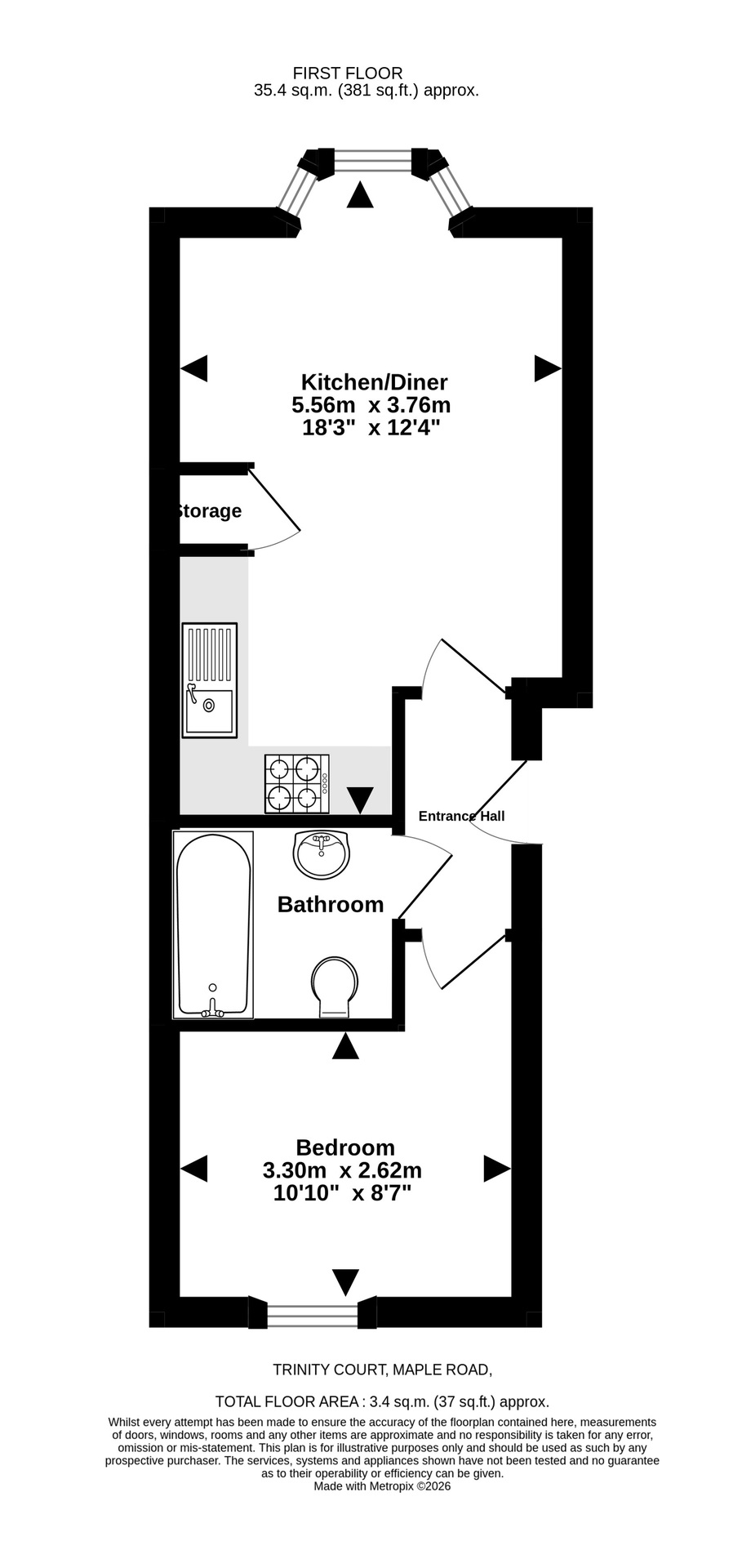 Flat 5, Bristol floorplan
