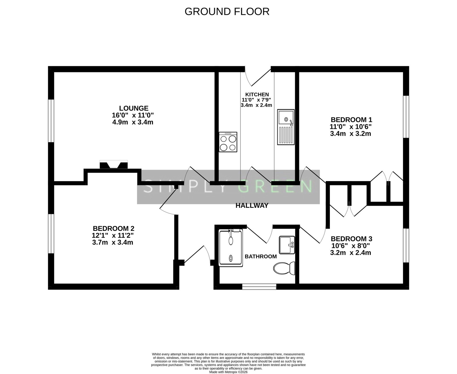 3, Rowan Close, Newton Abbot floorplan