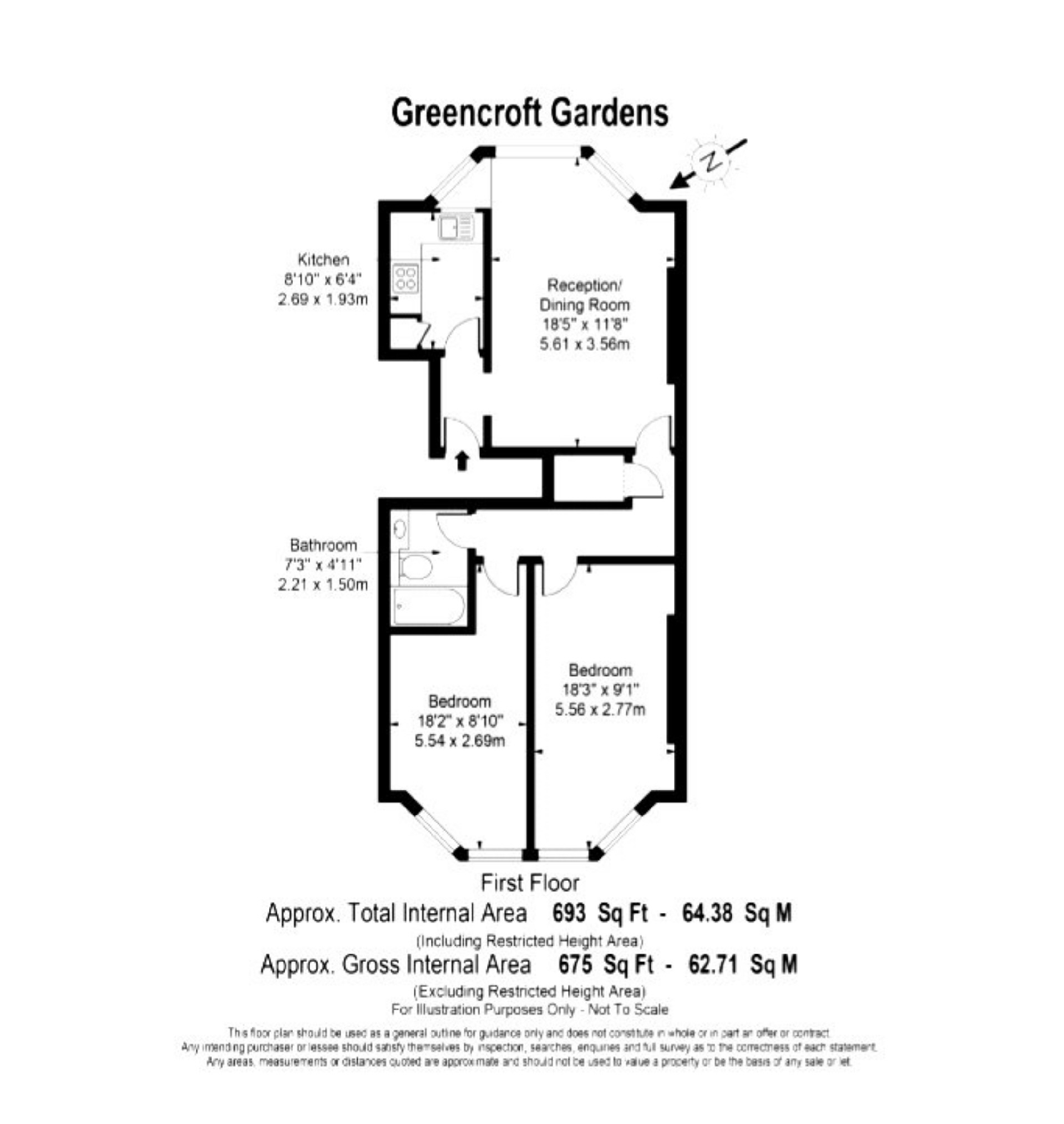 2 Bedrooms Flat to rent in Greencroft Gardens, South Hampstead, London NW6