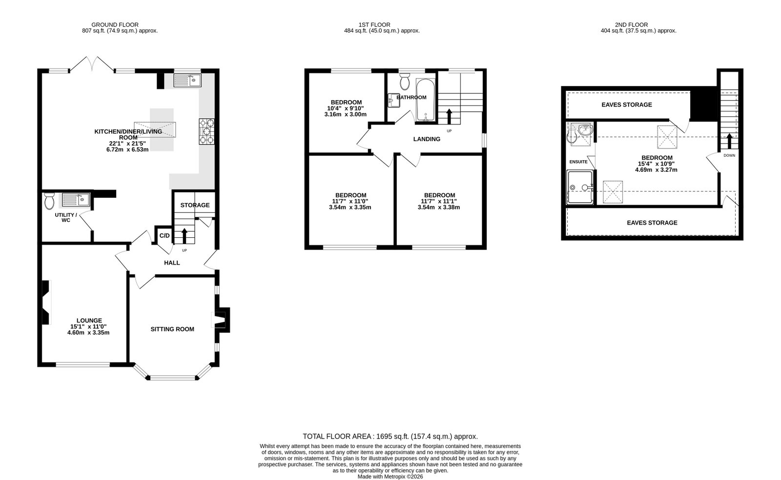 42, Albert Road North, Malvern floorplan