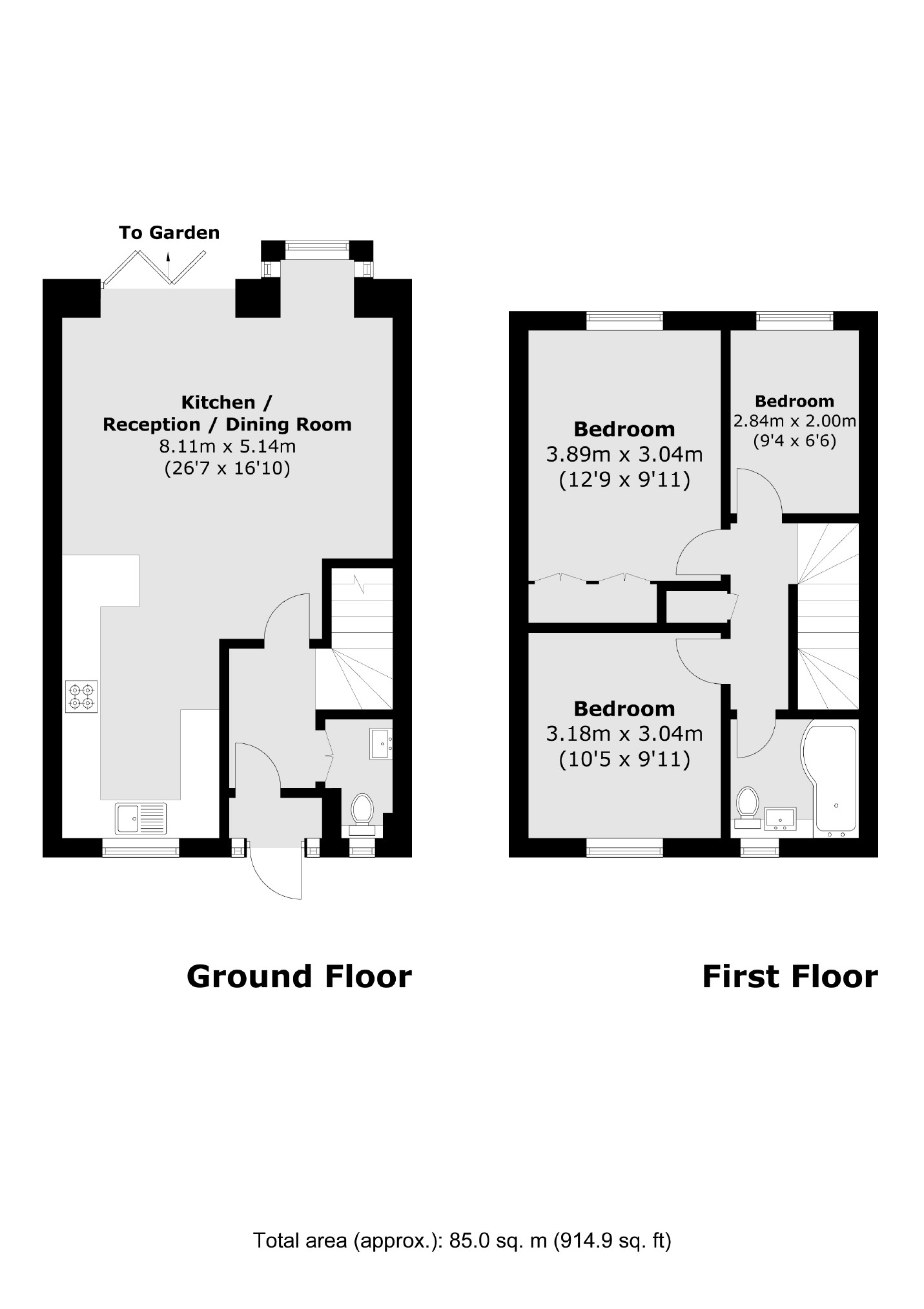 21, Langley Lane, London floorplan