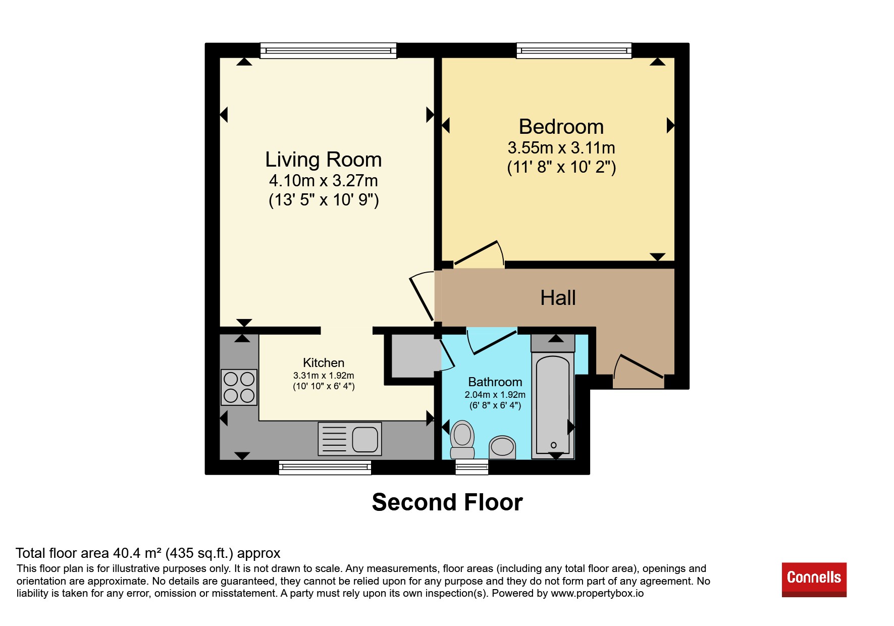 Flat 8, Kelly Court, Coxford Road, Southampton floorplan