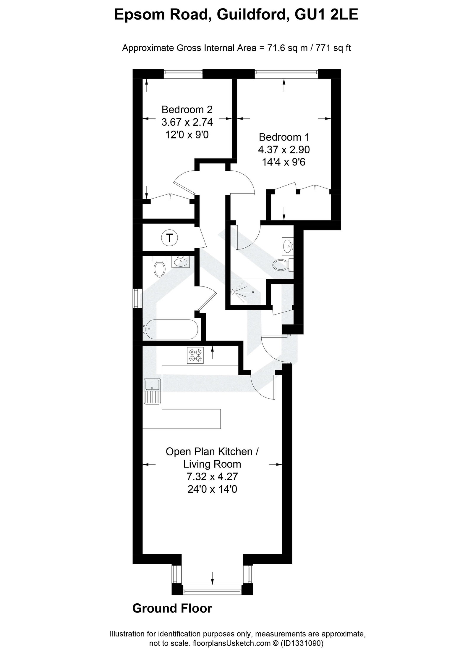 Pinewood House, 115,1, Epsom Road, Guildford floorplan
