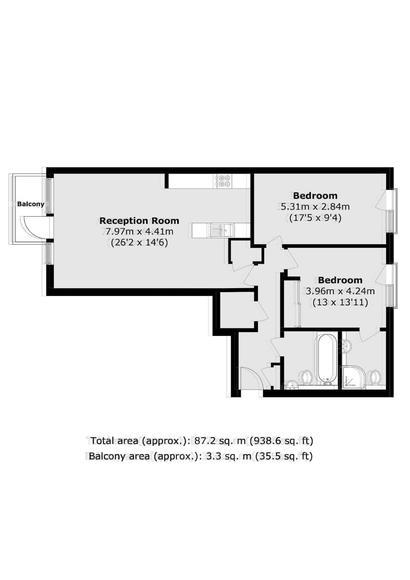 Flat 423, Maurer Court, John Harrison Way, London floorplan