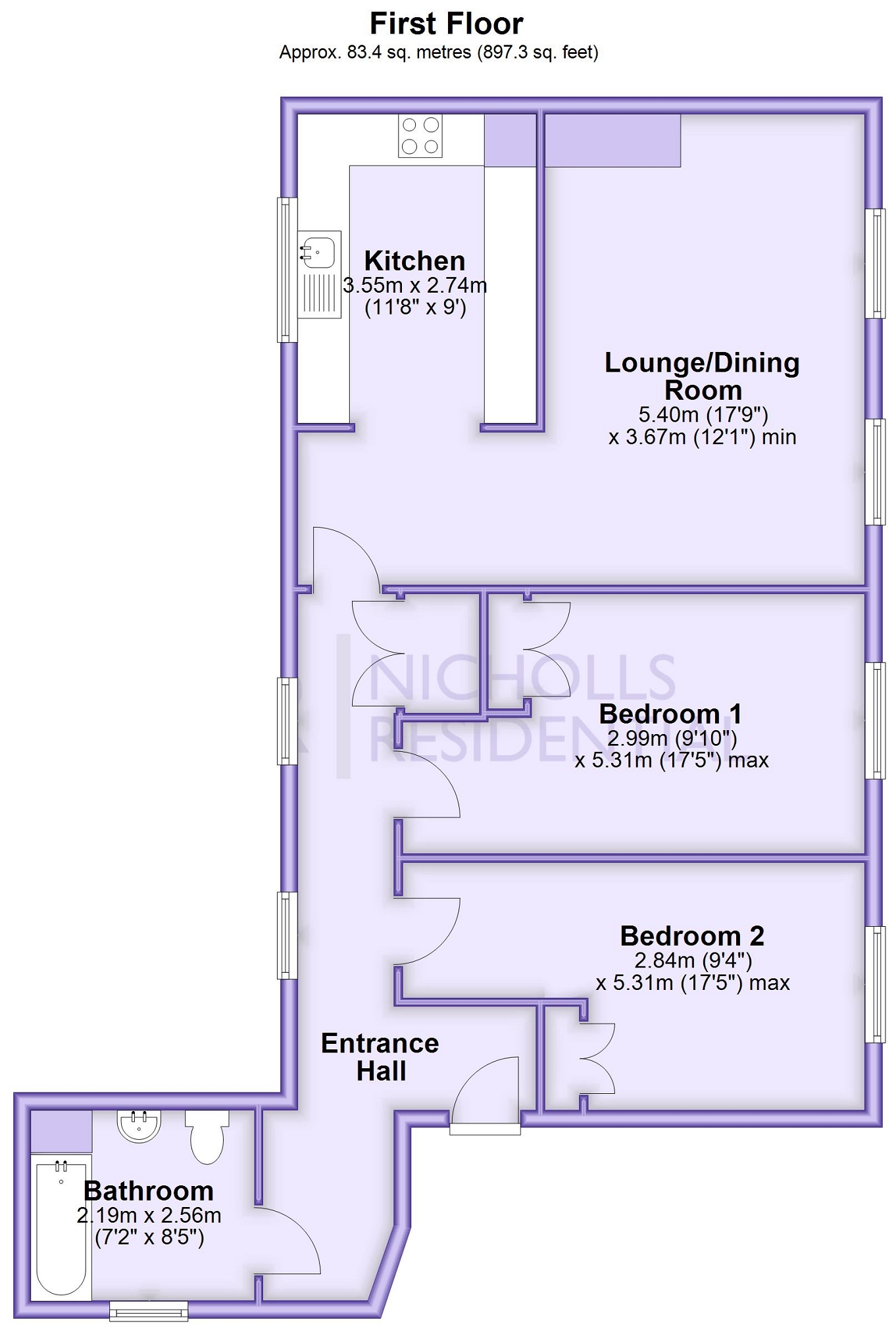 1 Darwin Court, Sherwood Way, Epsom floorplan