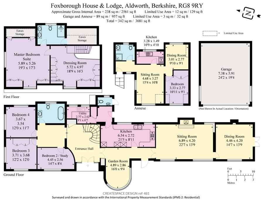 Foxborough House & Lodge, Aldworth floorplan