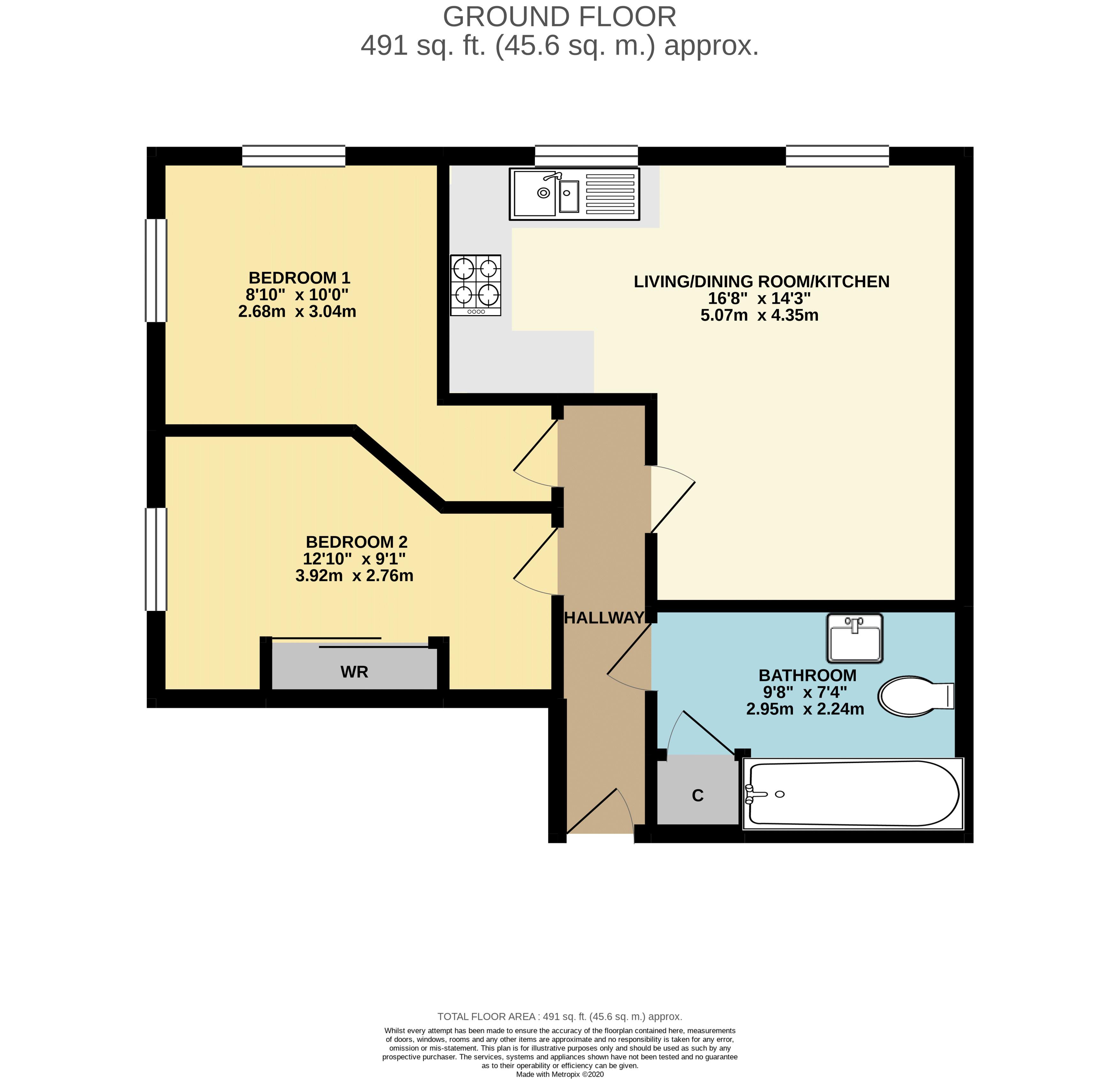 Pollards Way, Taunton TA1, 2 bedroom flat to rent 57317973