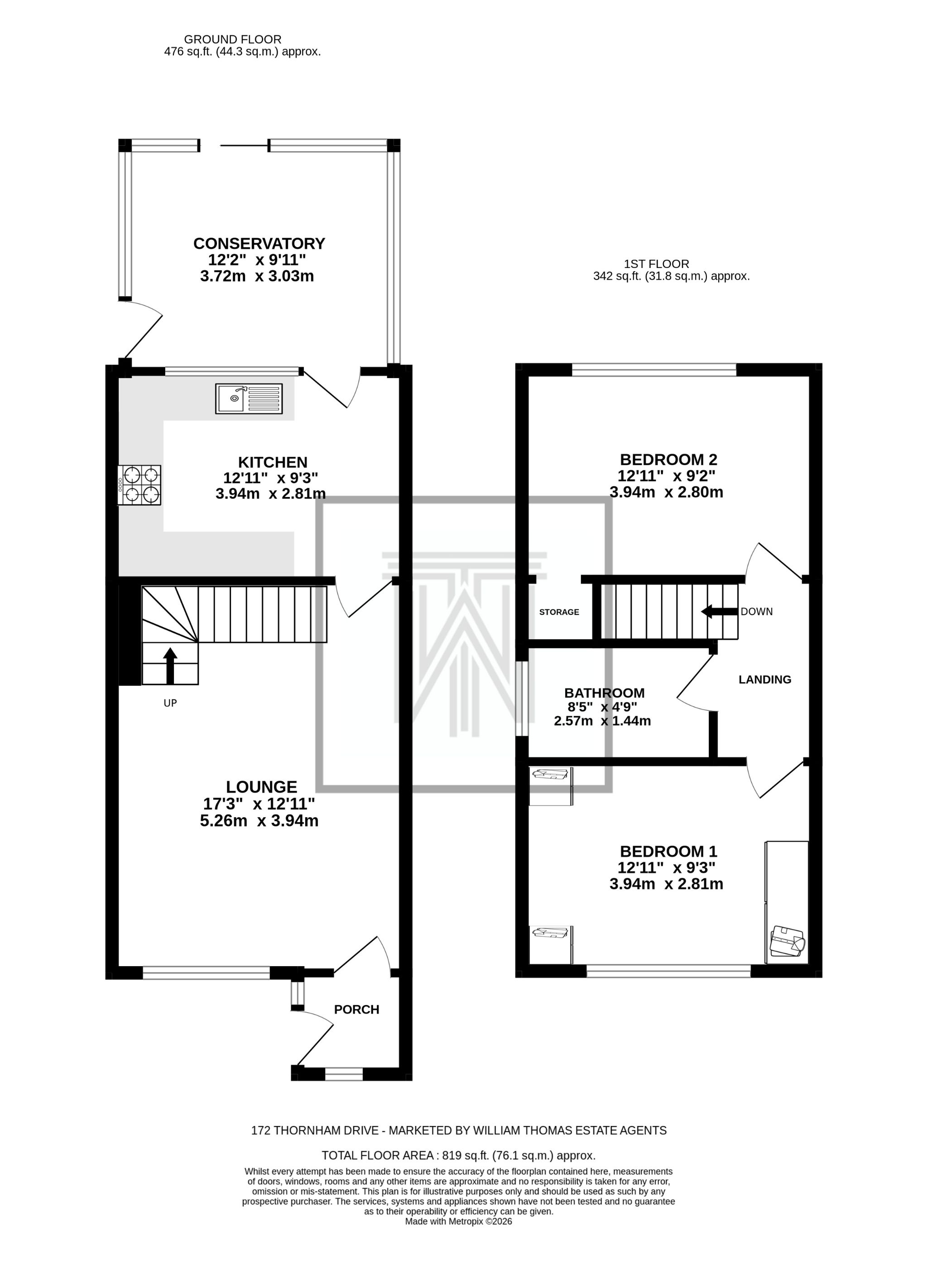 172 Thornham Drive, Bolton floorplan