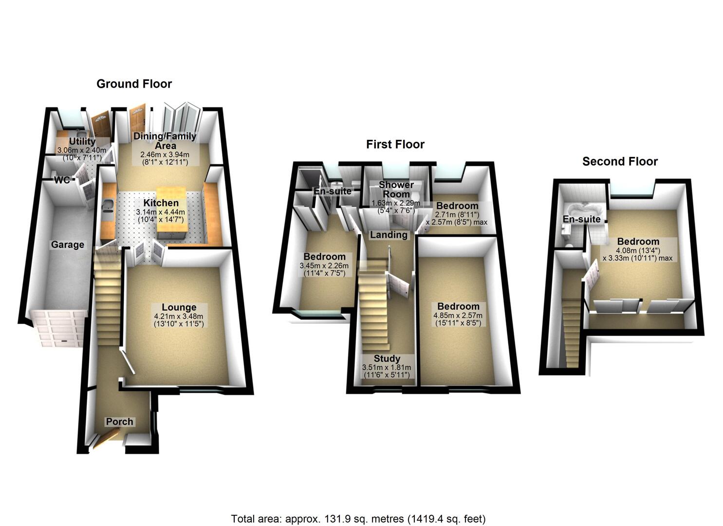 17, Arthursdale Drive, Leeds floorplan