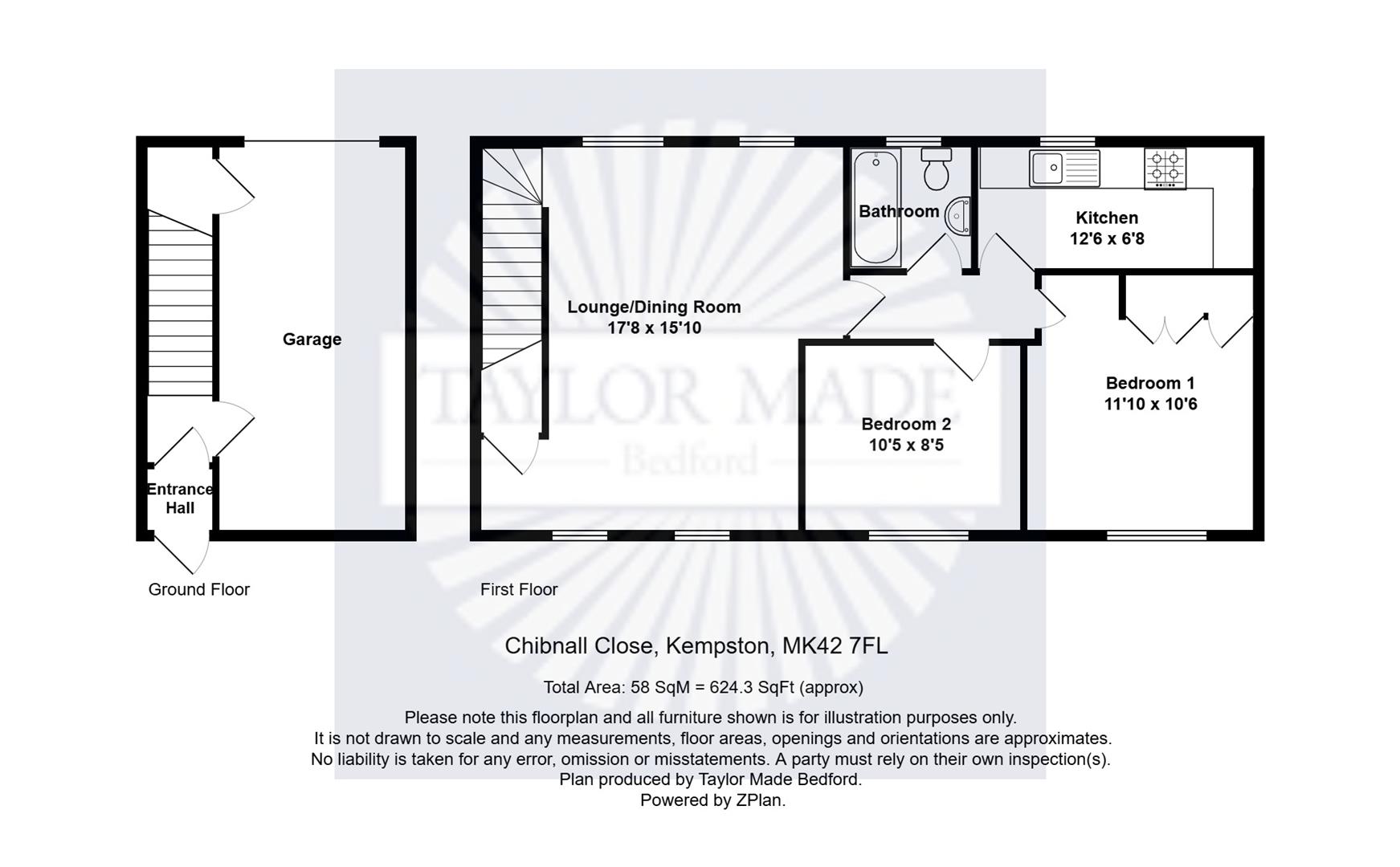 27, Chibnall Close, Bedford floorplan