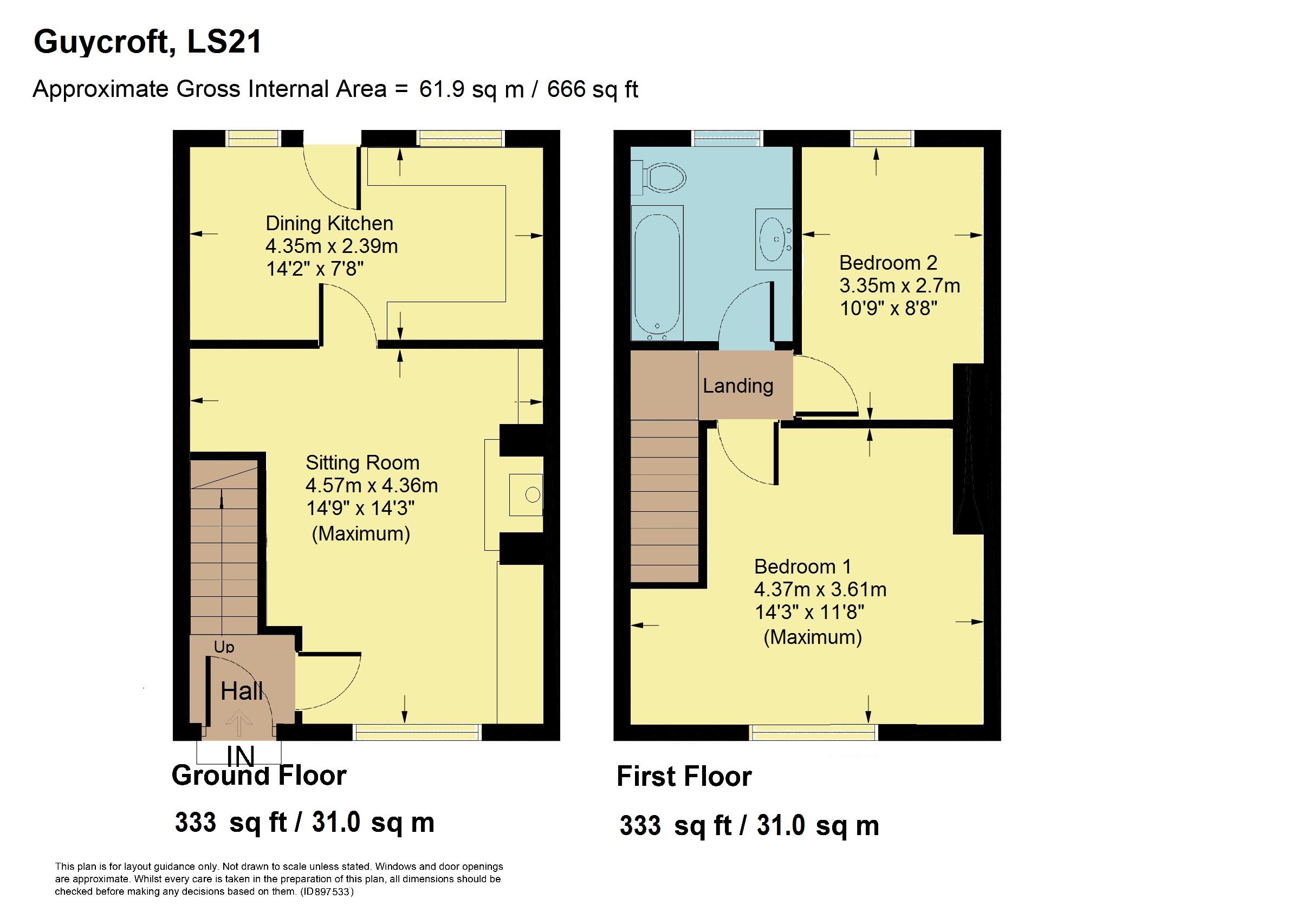 2 Bedrooms End terrace house for sale in Guycroft, Otley LS21