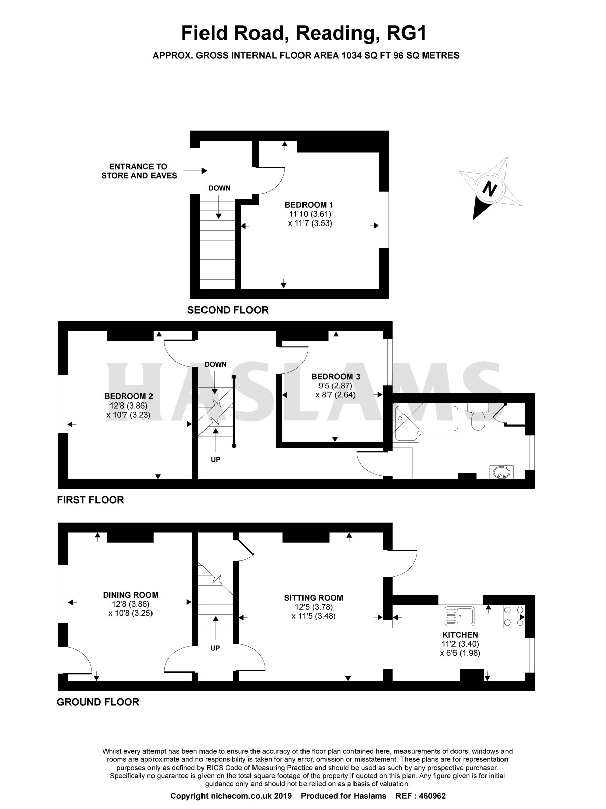 3 Bedrooms Terraced house for sale in Field Road, Reading RG1