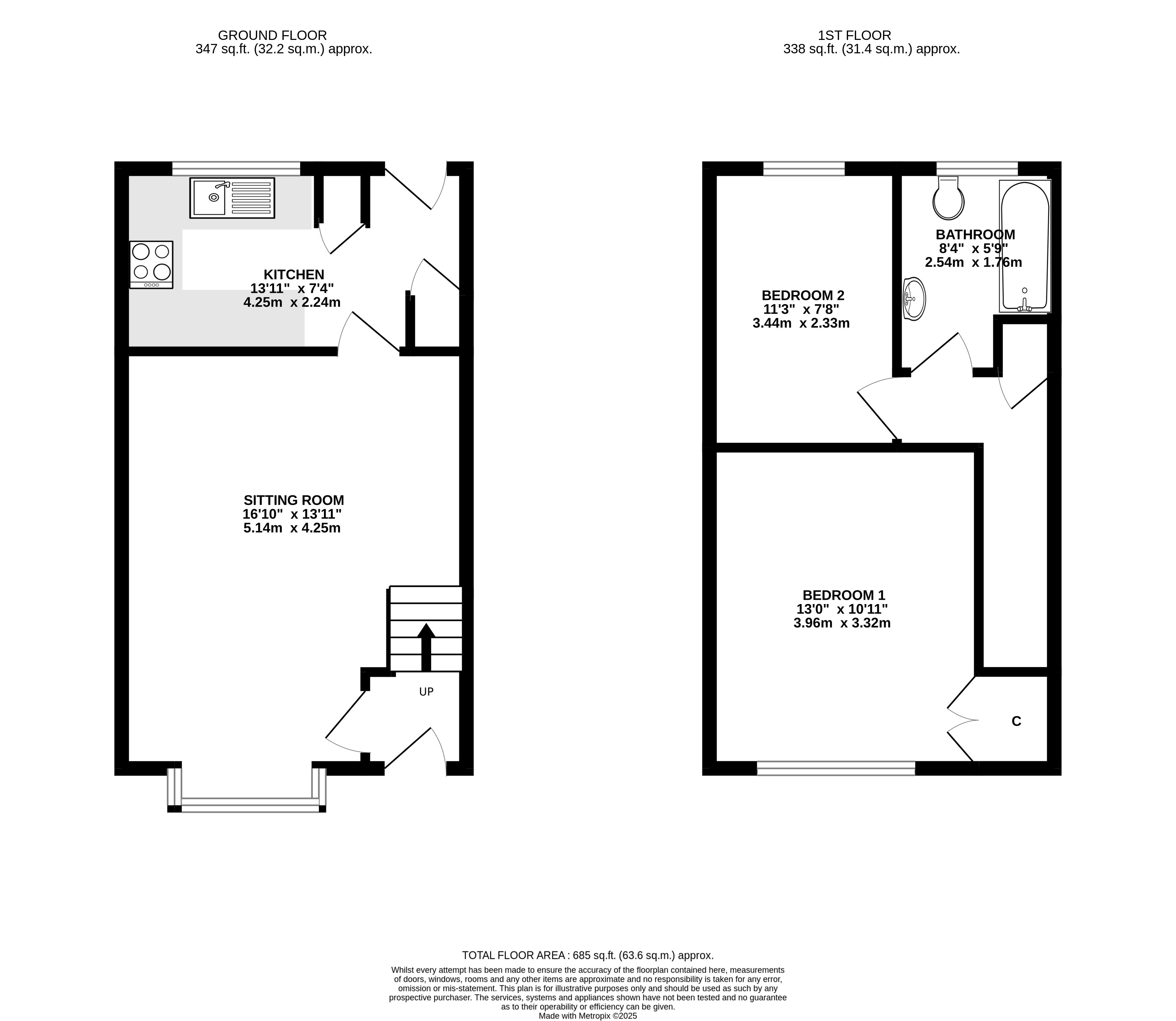 Dunvan Close, Lewes floorplan