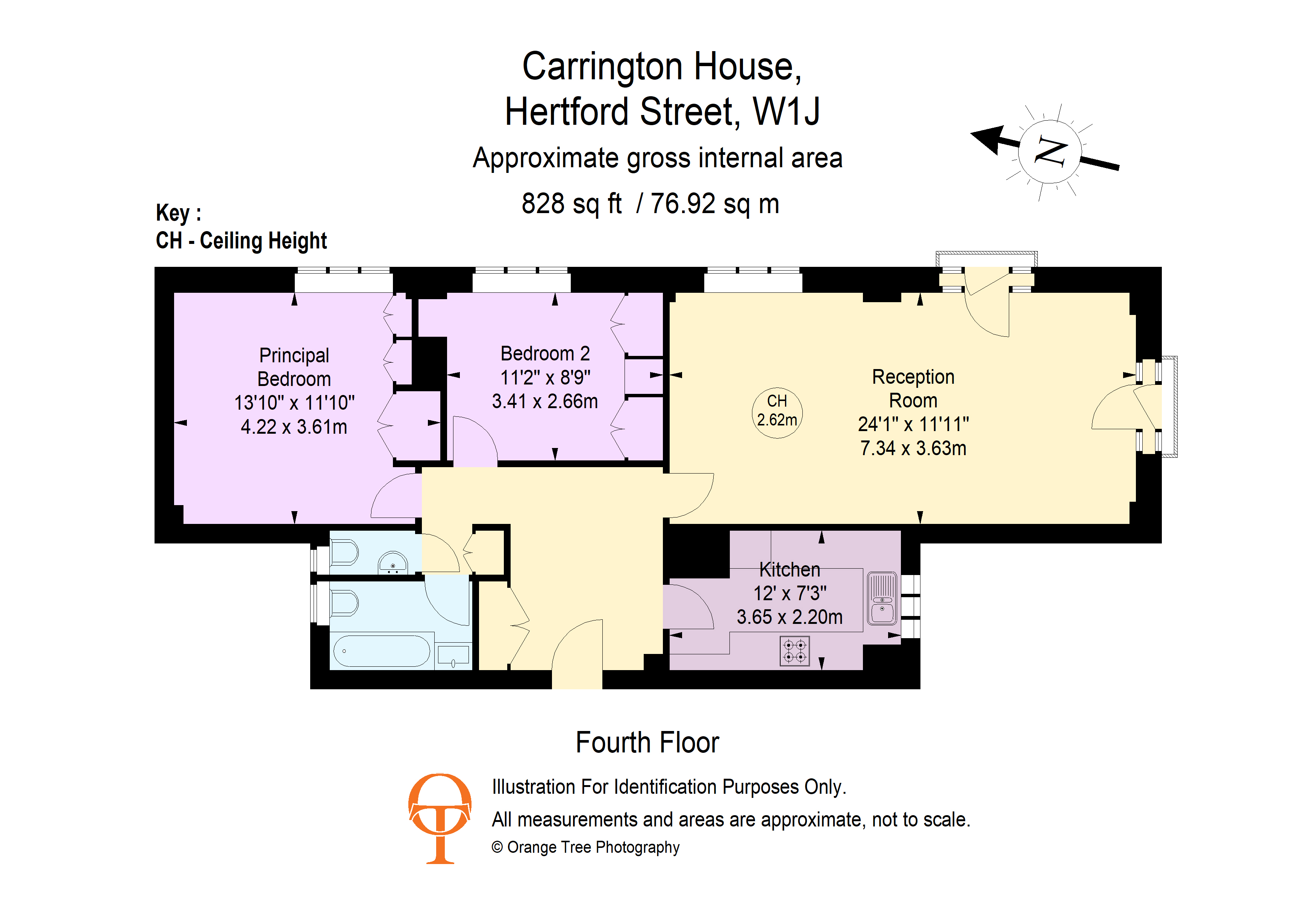 Flat 402, Carrington House,, Hertford Street, London floorplan