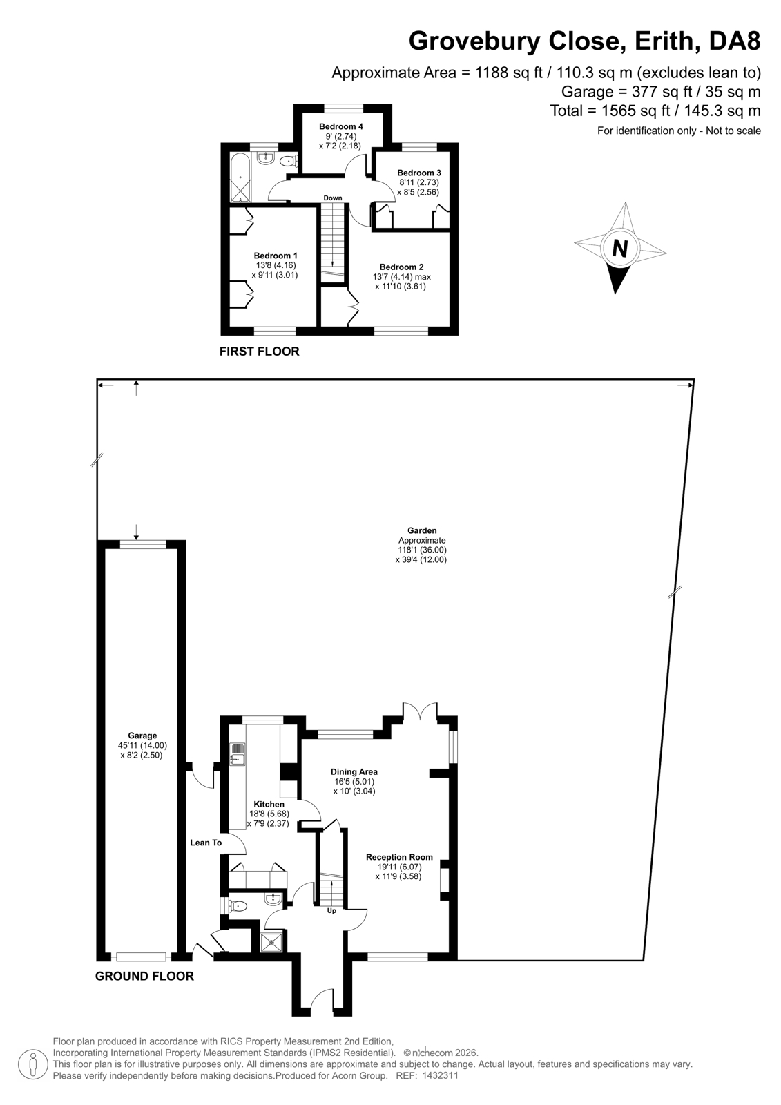 6, Grovebury Close, Erith floorplan