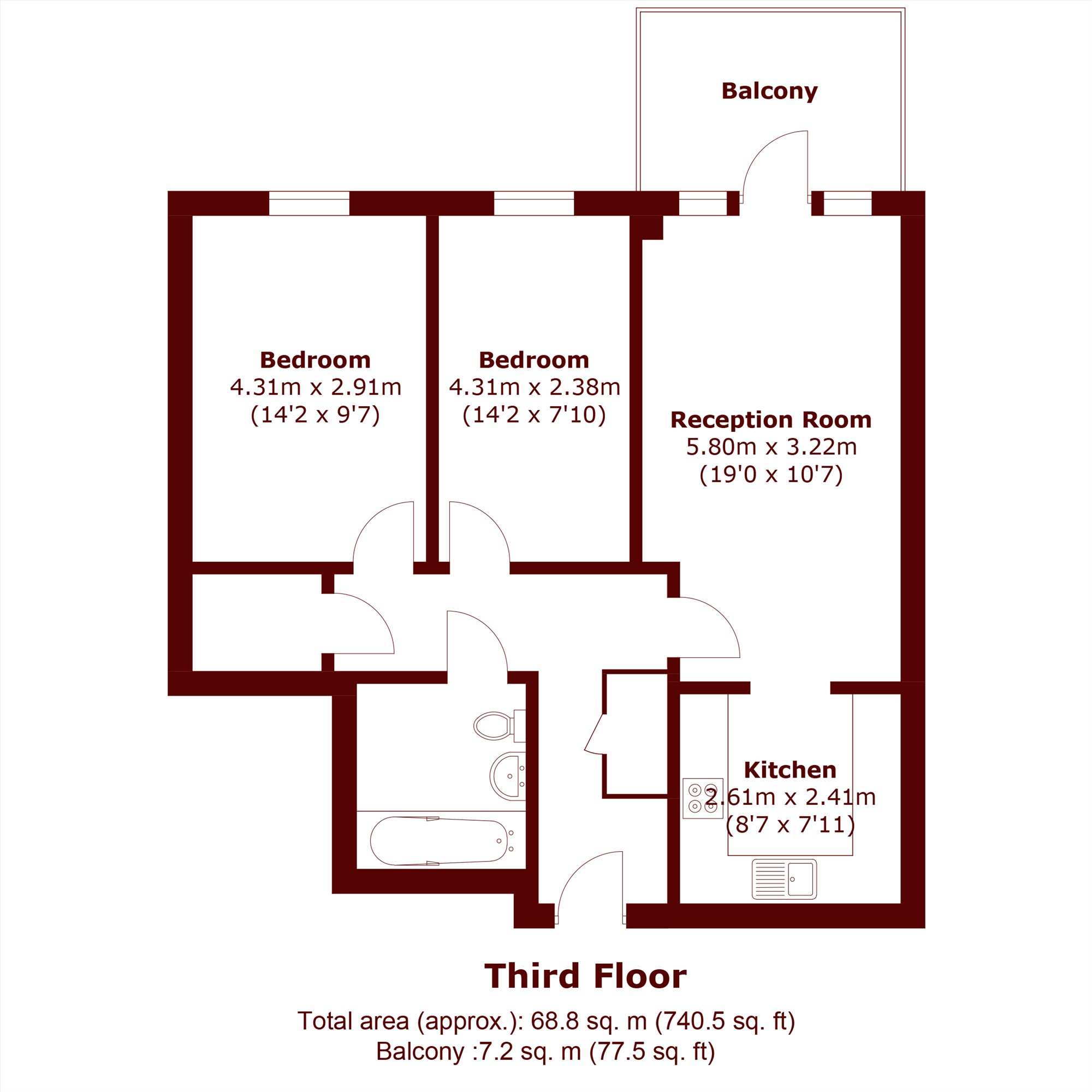71 Tesla Court, Warple Way, London floorplan