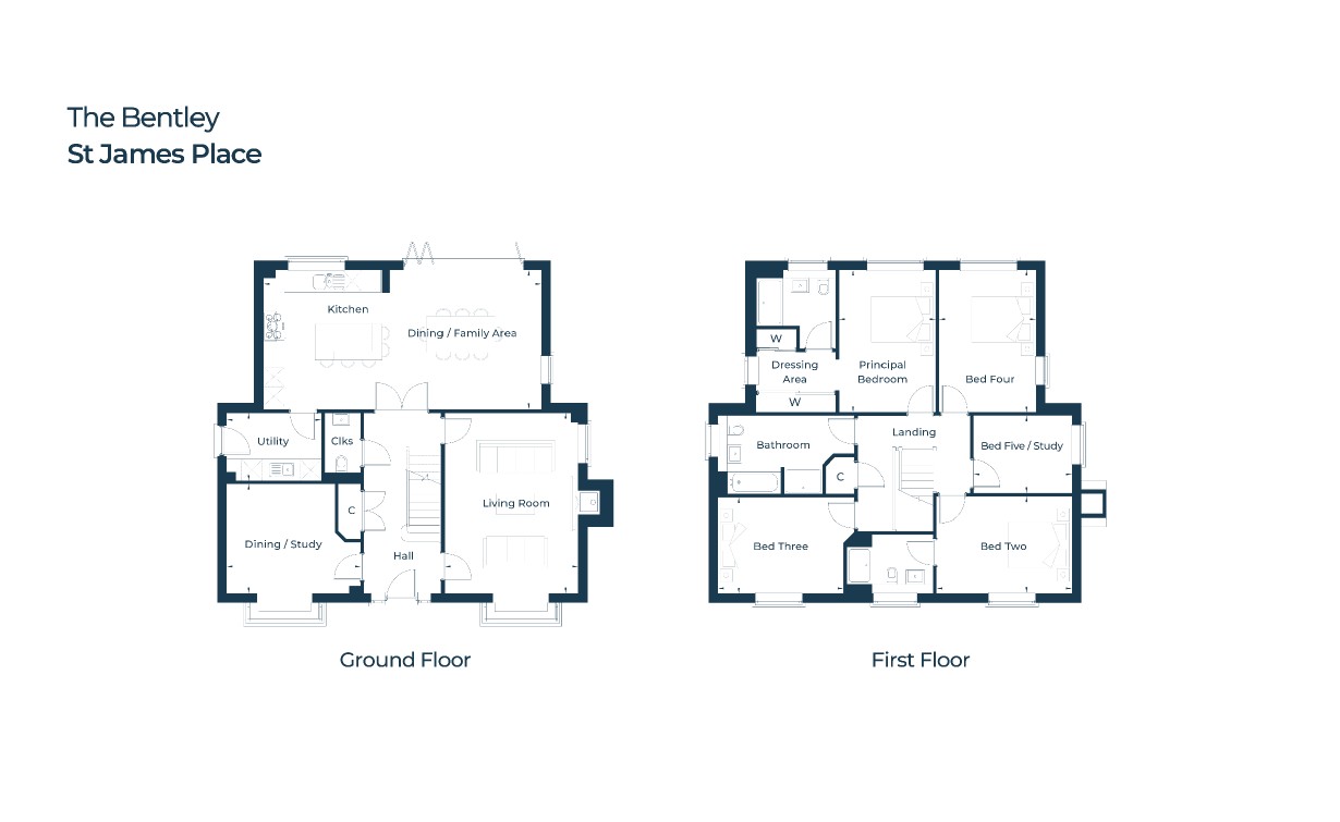Plot 28 The Bentley, St James Place, East Bergholt floorplan