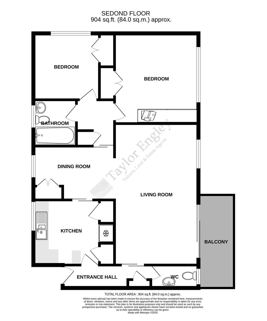 Flat 8, The Lodge, Blackwater Road, Eastbourne floorplan