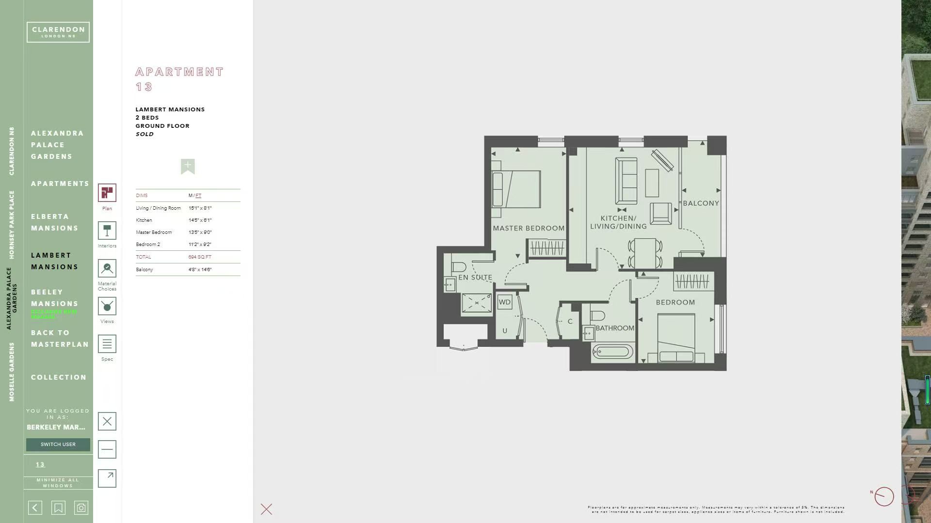 Flat 2, Blenheim Mansions, London floorplan