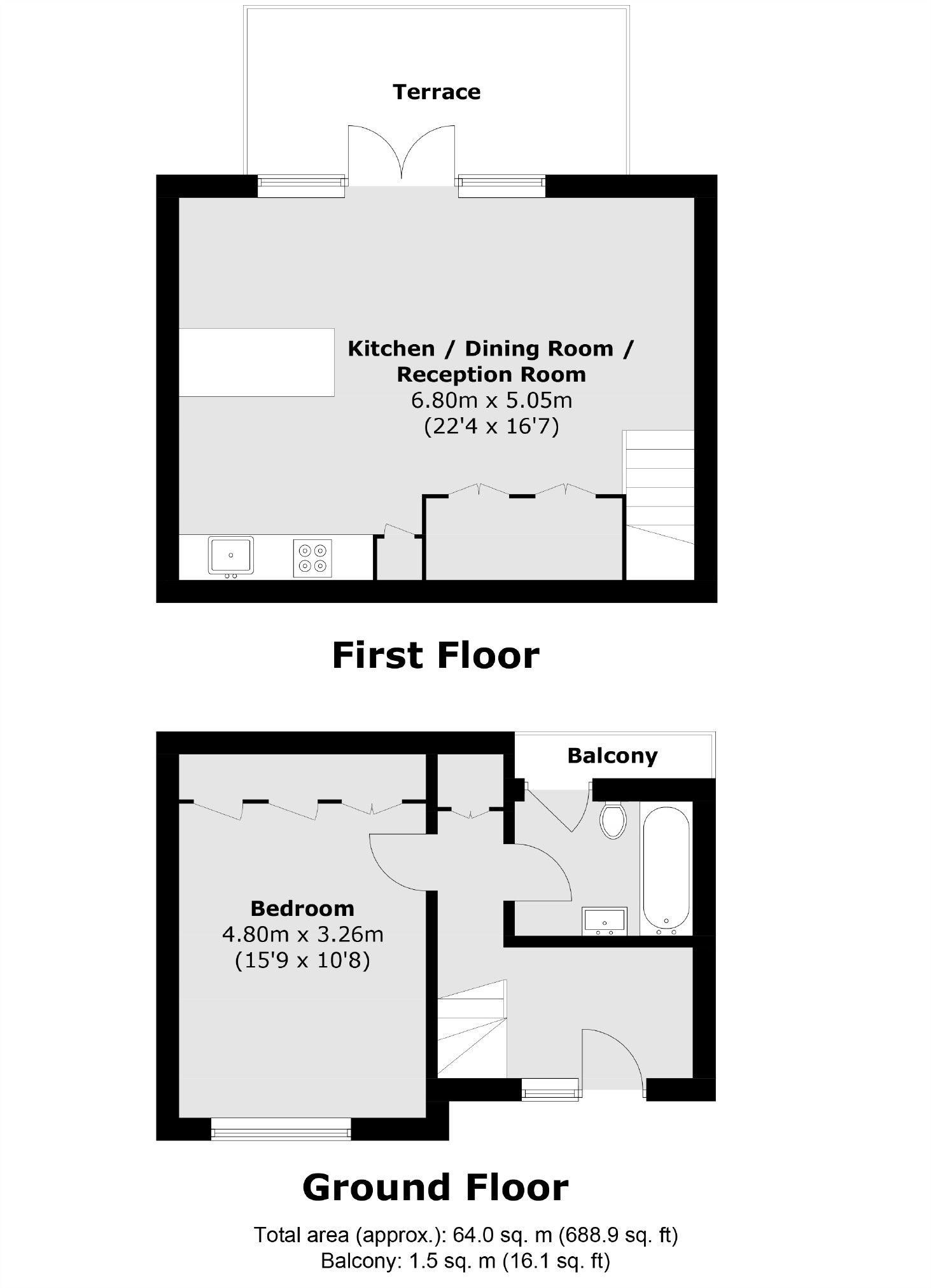 Flat 1, Belsize Park Firehouse, 36, Lancaster Grove, London floorplan