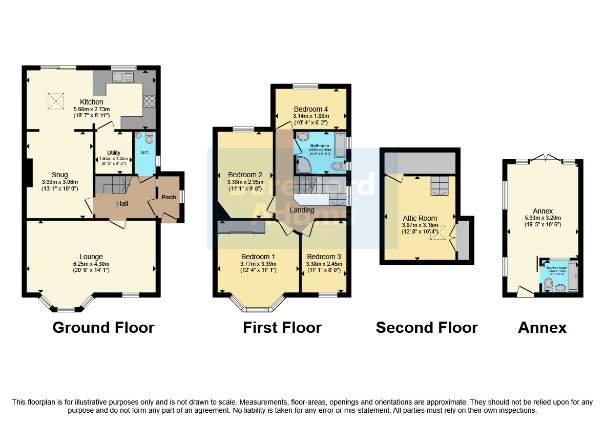 8, Herkomer Crescent, Conwy floorplan