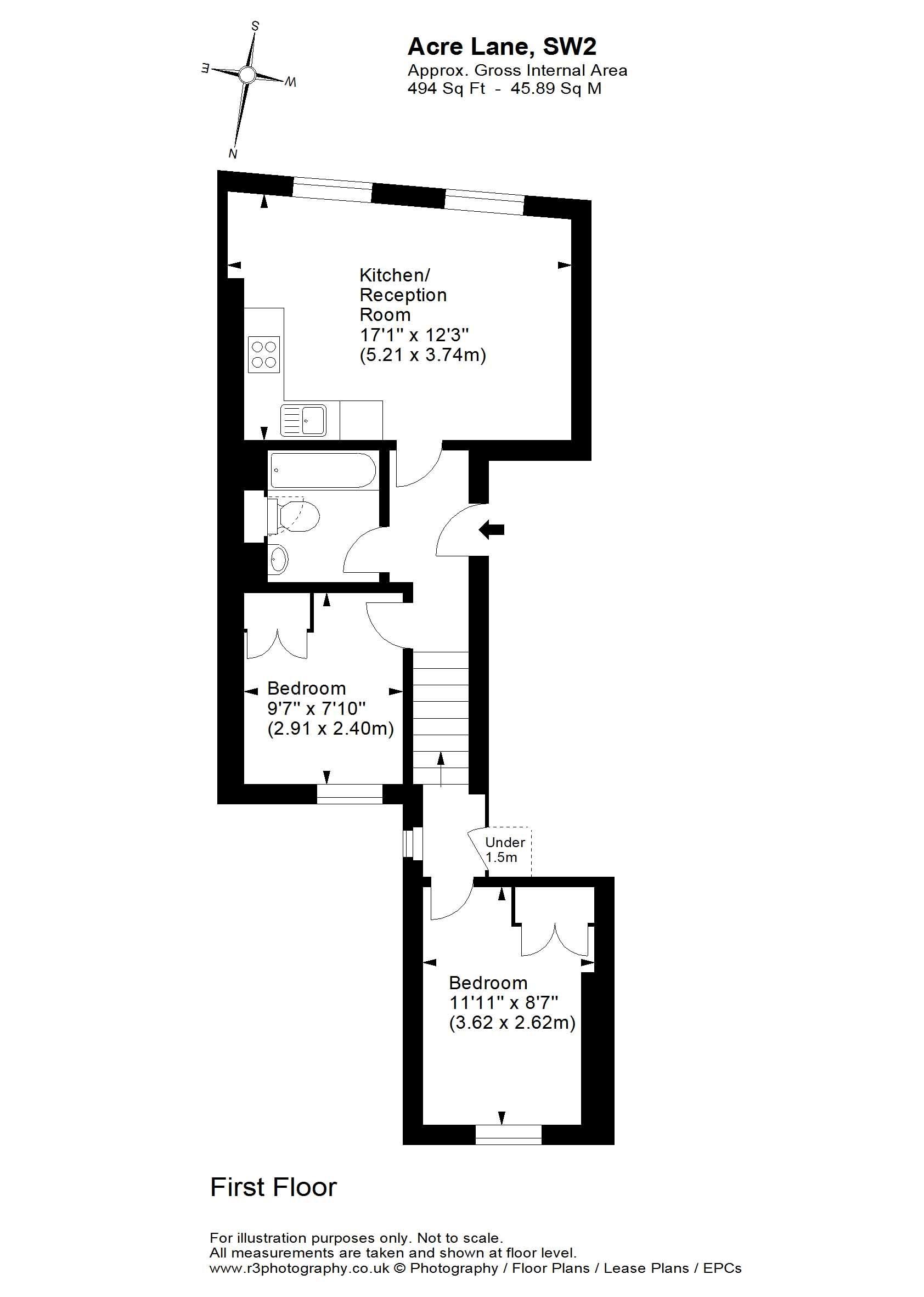 2 Bedrooms Flat to rent in Acre Lane, London SW2