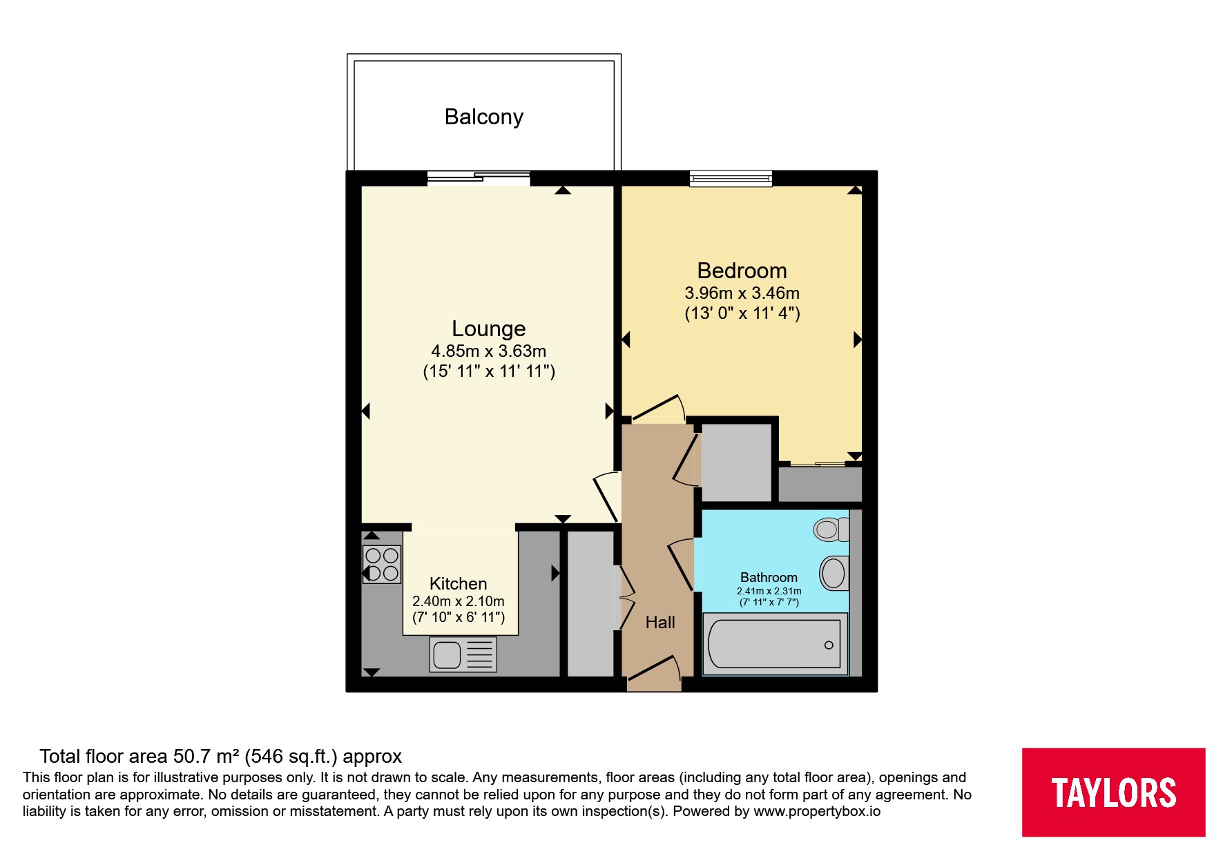 Flat 2, Union Court, 6, Canal Street, Milton Keynes floorplan