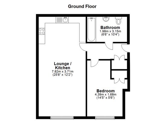 1 Bedrooms Flat to rent in Park Lane, Croydon CR0