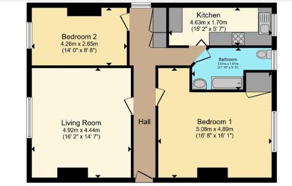 25 Hamilton House,, Amherst Road, Kent floorplan