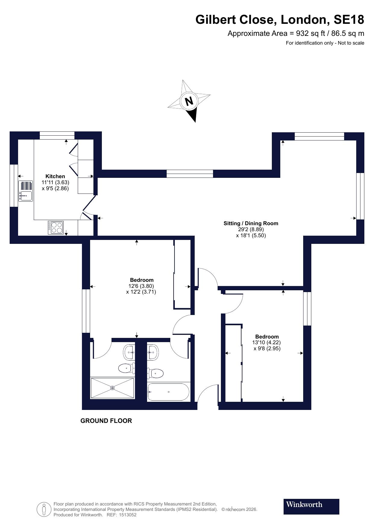 Flat 15, Godwin House,, Royal Herbert Pavilions, Shooters Hill floorplan