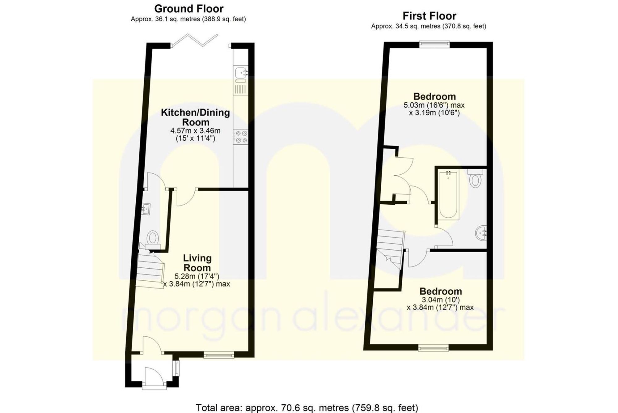 1A Warren Terrace, Hertford floorplan