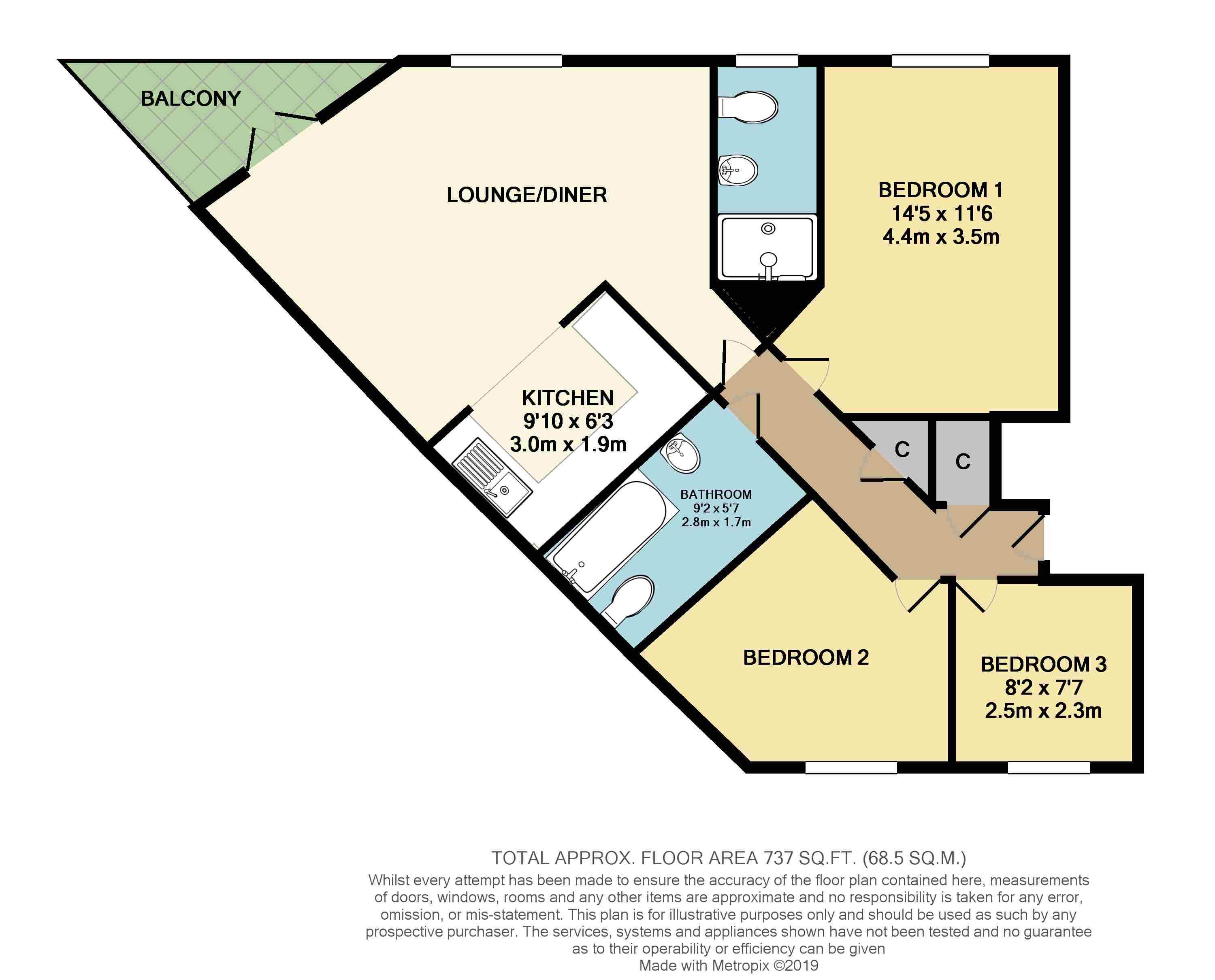 3 Bedrooms Flat to rent in Redgrave Drive, Oxley Park, Milton Keynes, Buckinghamshire MK4