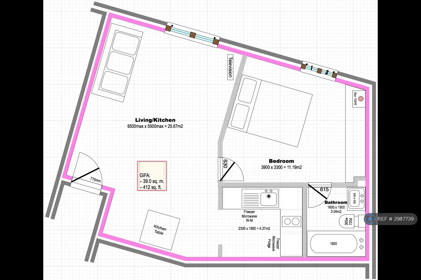 Flat, Kingston Road, Taunton floorplan