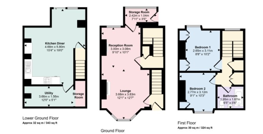 76 Stainburn Road, Stainburn, Workington floorplan