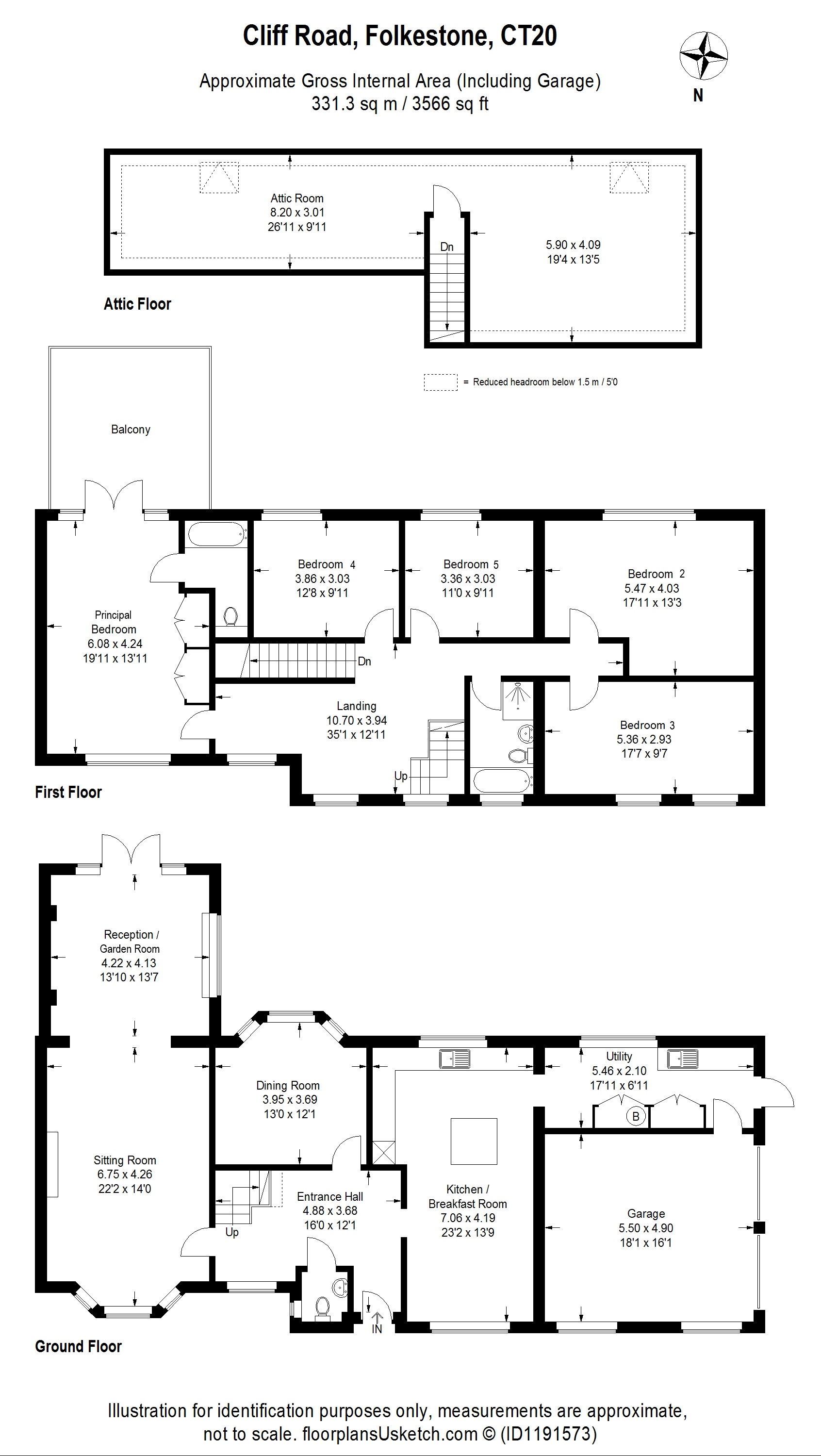 Prospect House 7, Cliff Road, Folkestone floorplan