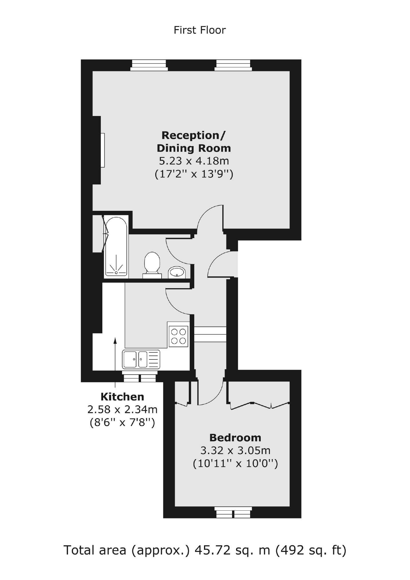 Flat 3, 8, Studland Street, London floorplan