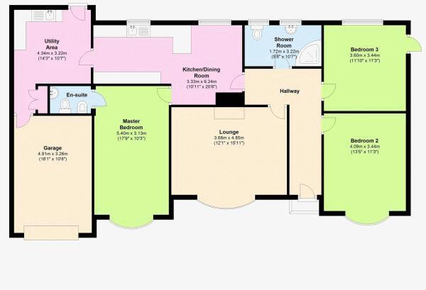 Sandown, Gill Lane, Preston floorplan