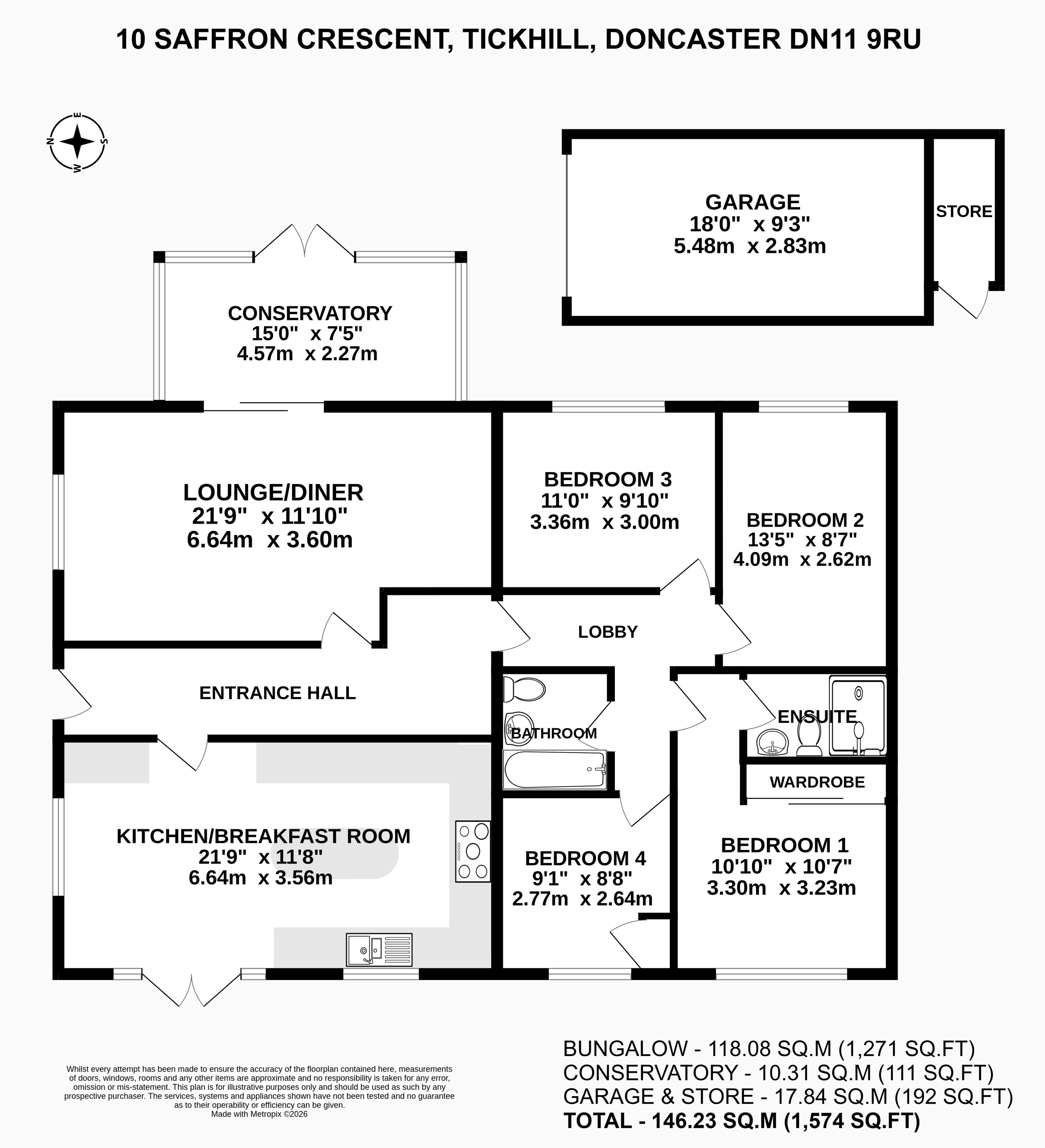 Saffron Crescent, Doncaster floorplan