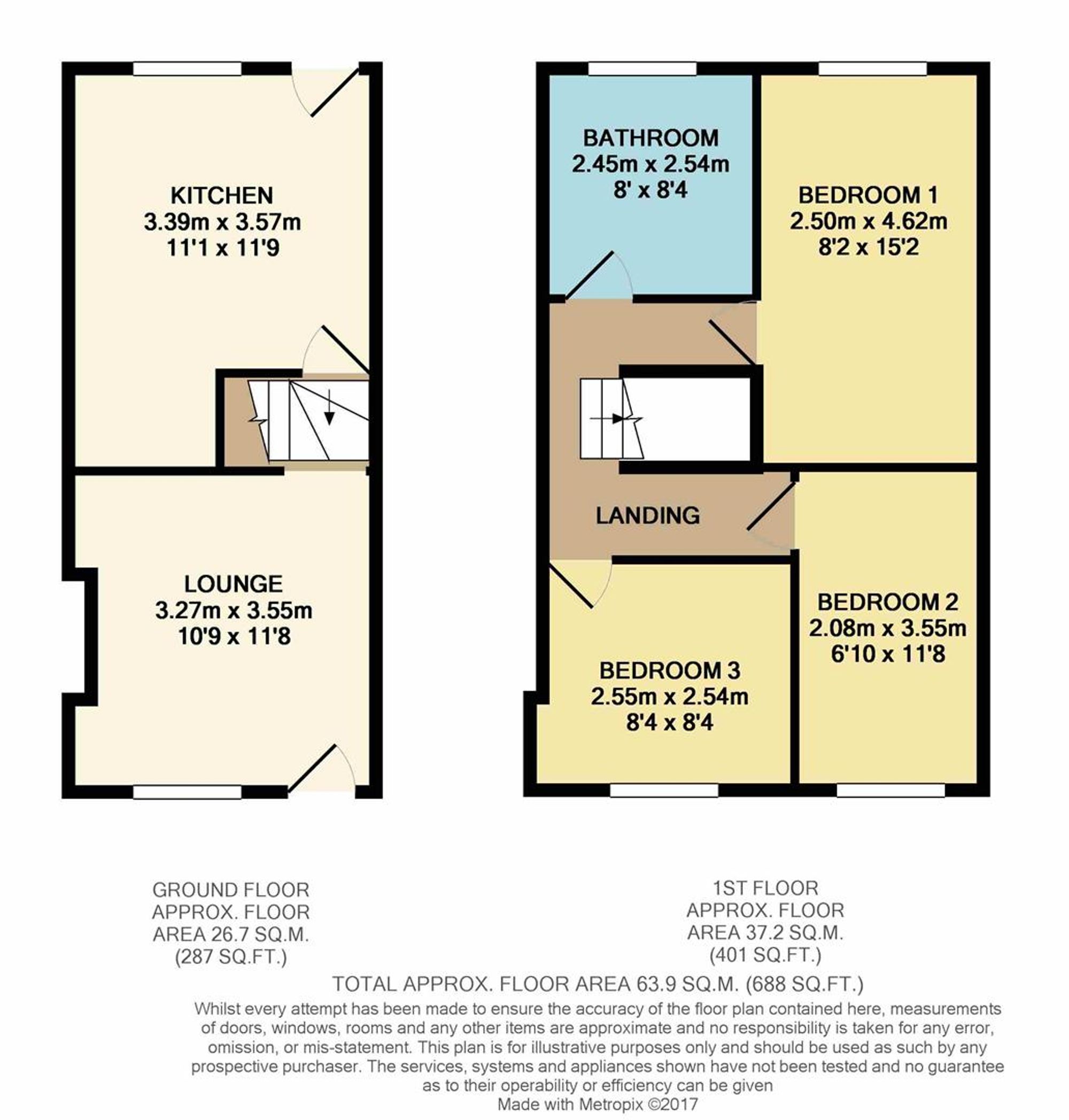 4 Prospect Road, Chesterfield floorplan