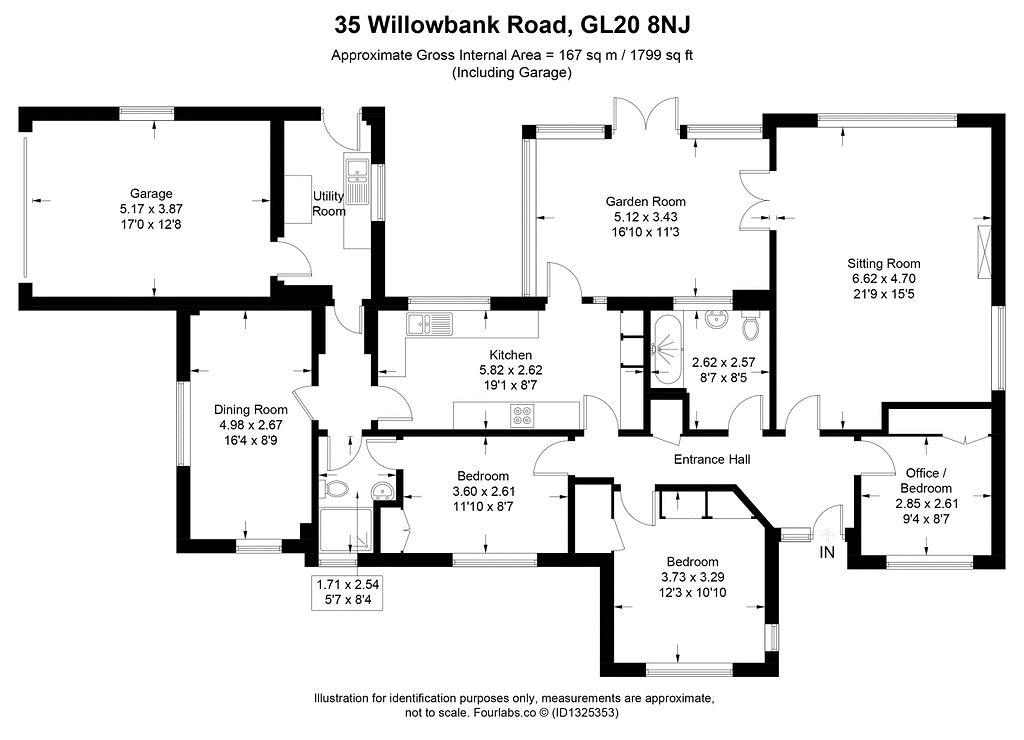 35, Willow Bank Road, Tewkesbury floorplan
