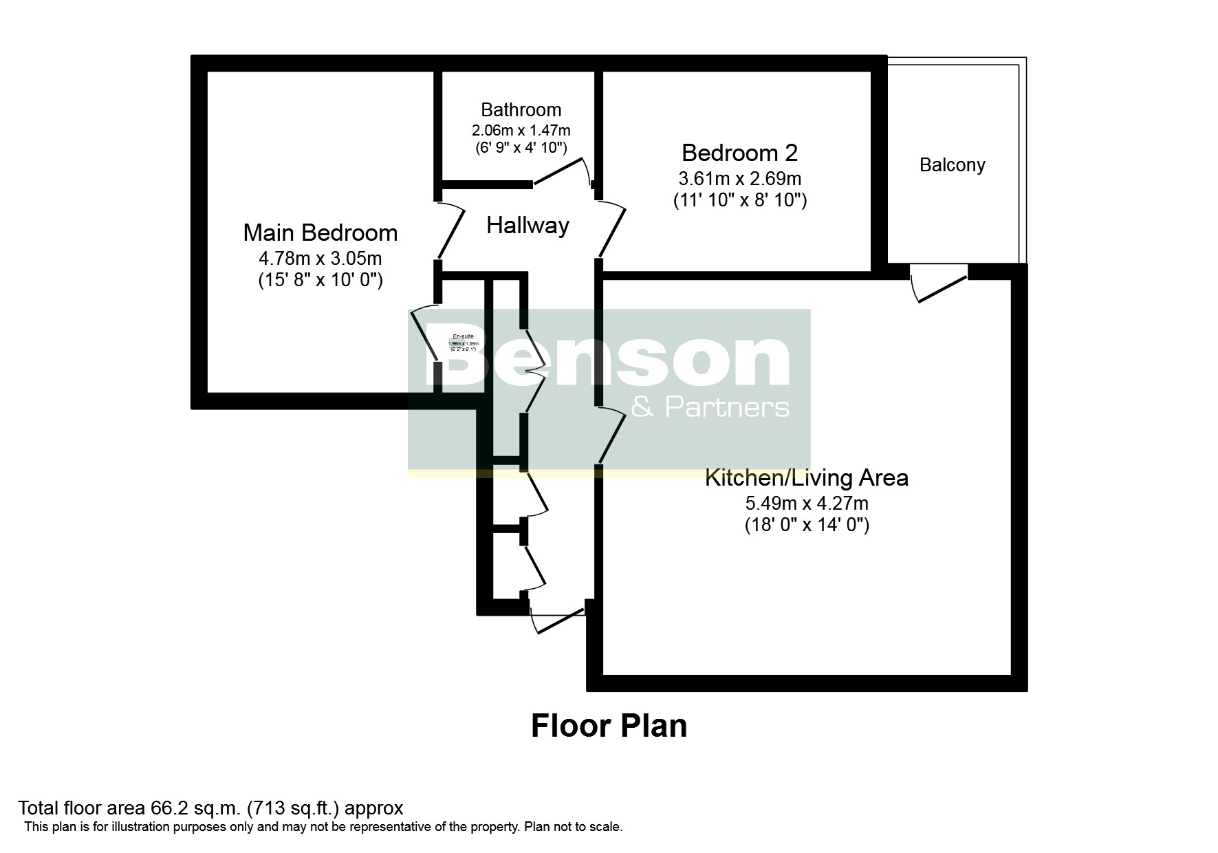 Flat 5 Hill House, 57 Park Hill Road, Croydon CR0, 2 bedroom flat for