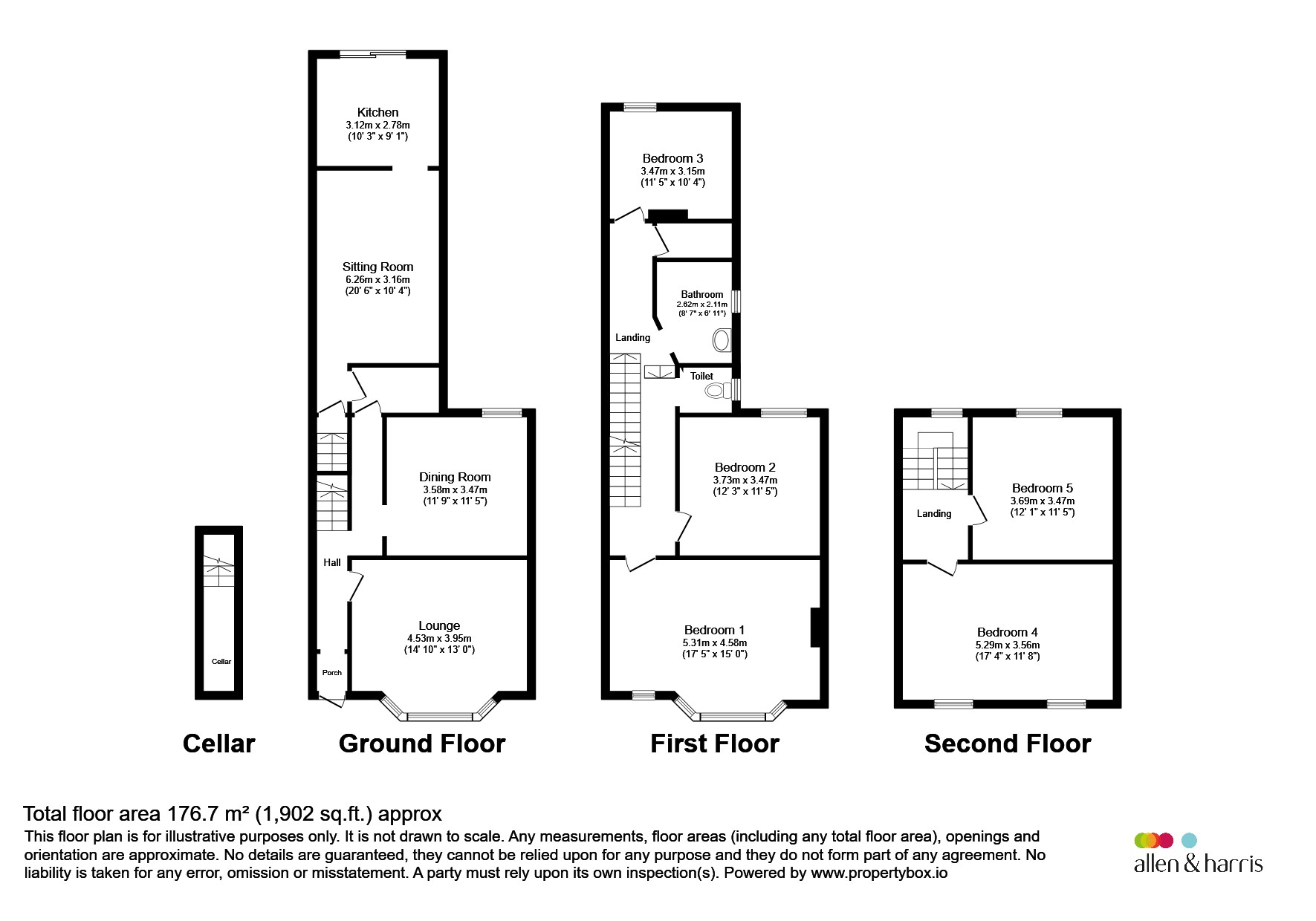 131, Claude Road, Cardiff floorplan