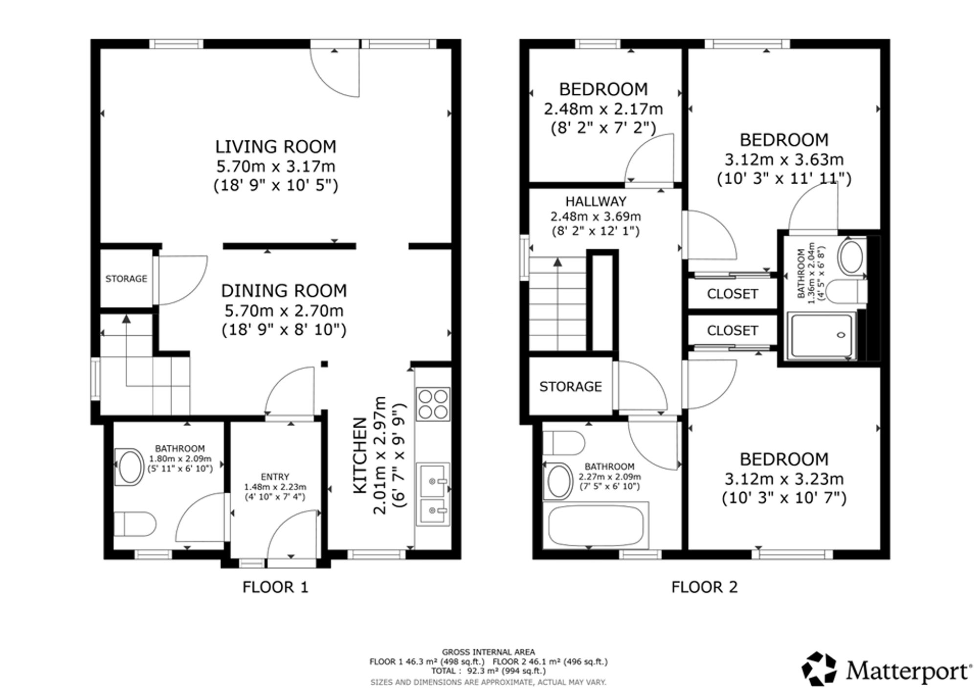 1 Hunterscraig Drive, Oatlands, Glasgow floorplan