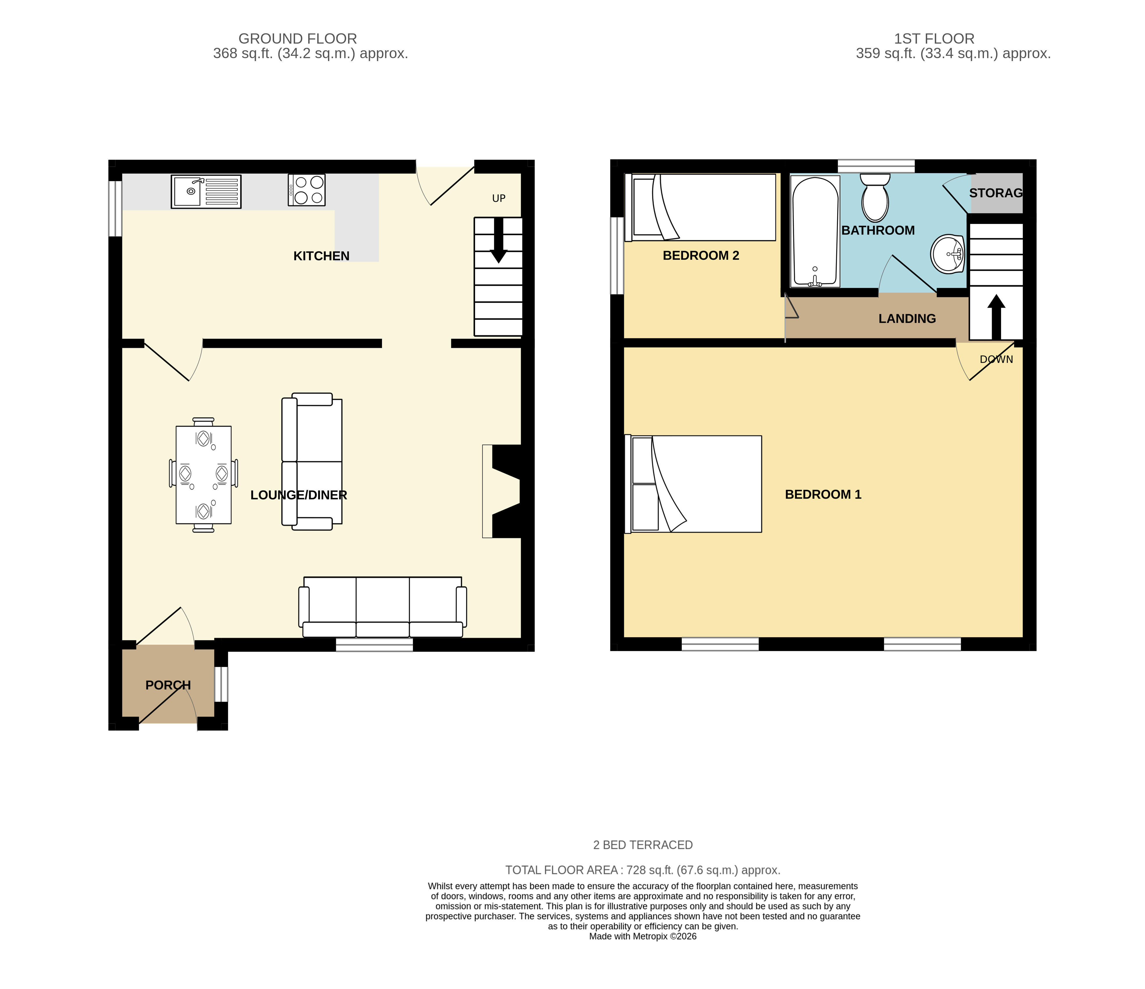 14, Tregea Terrace, Redruth floorplan