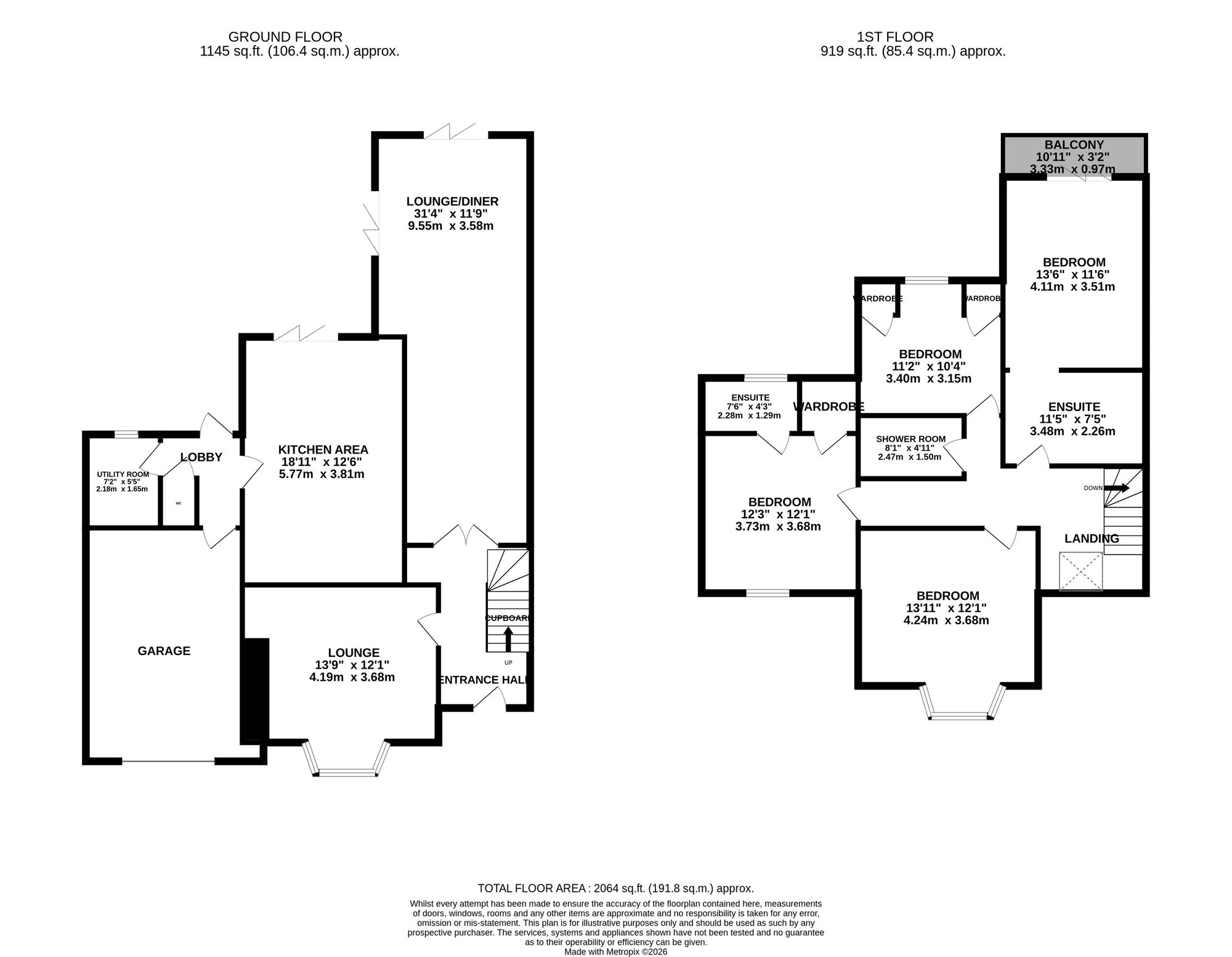 15 Meadway, Leicester floorplan