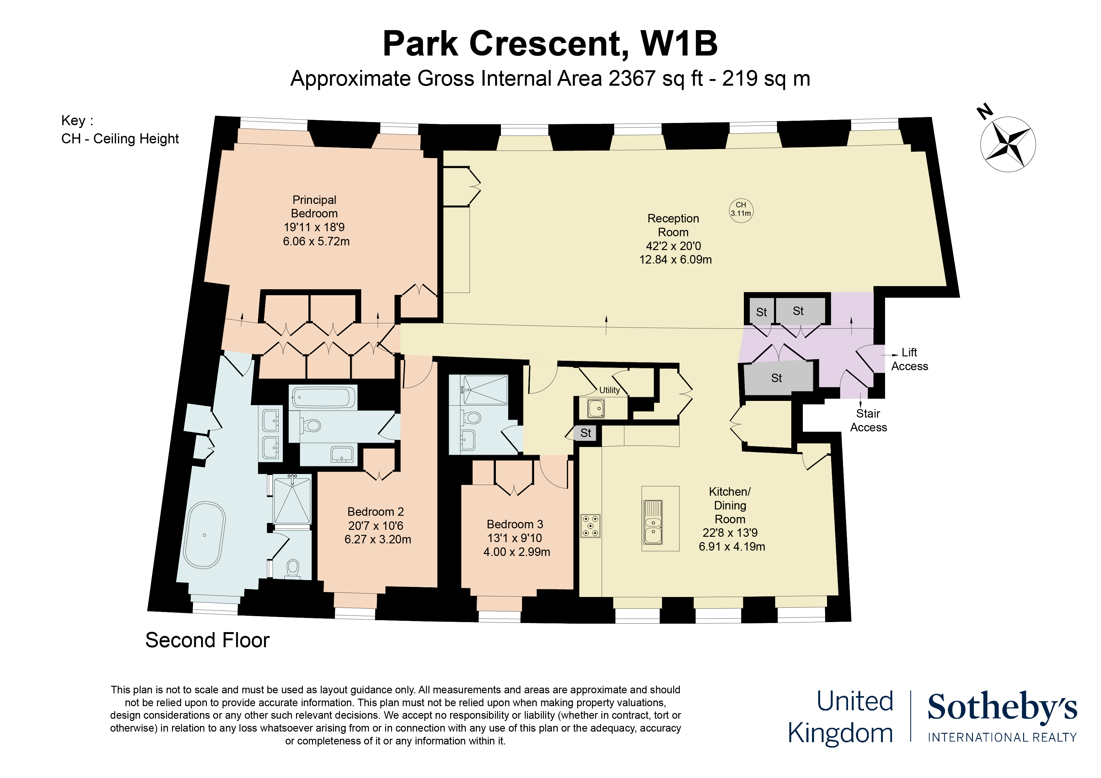 3, Park Crescent, London floorplan