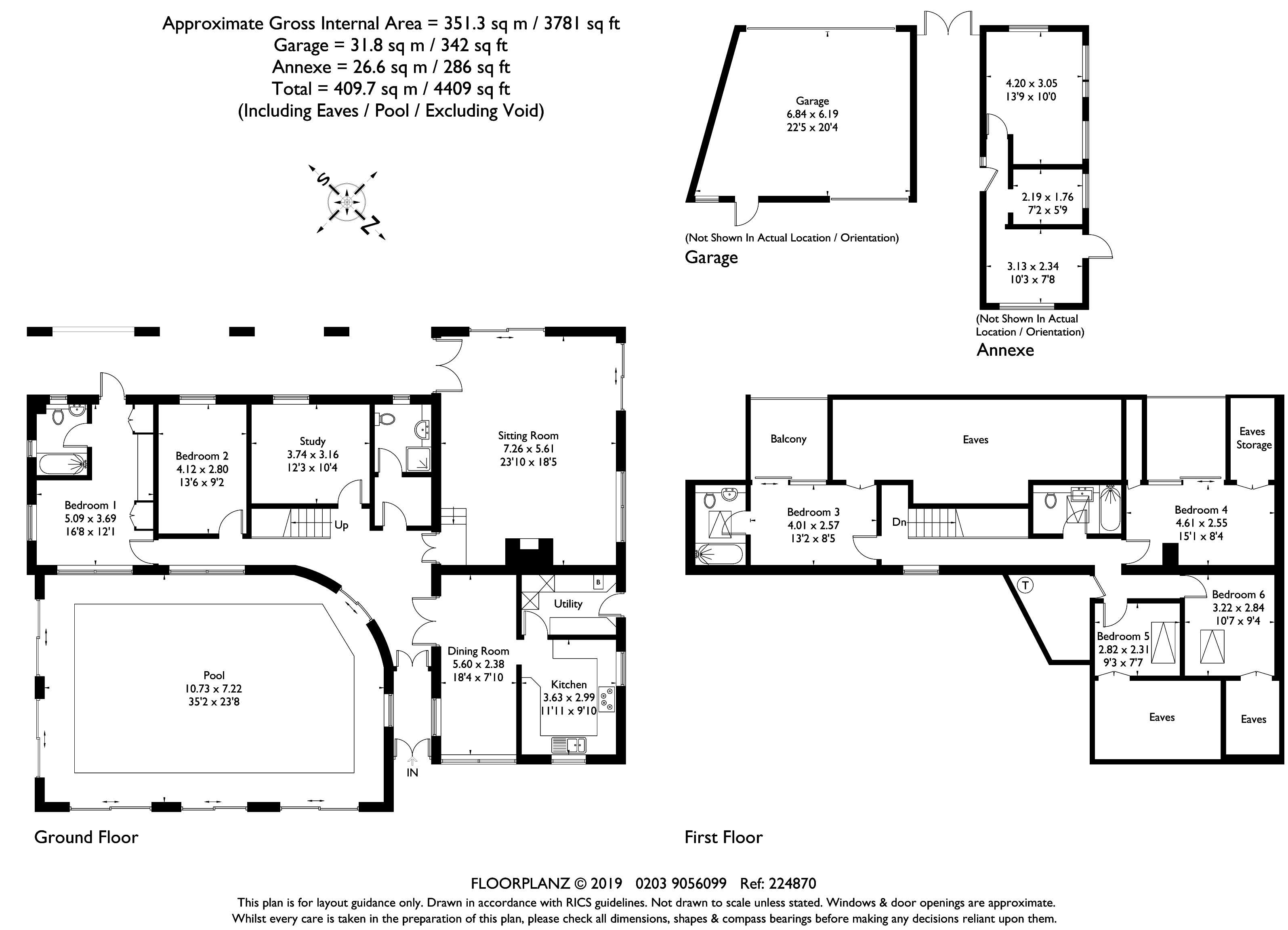 6 Bedrooms Detached house for sale in The Fairway, Bar Hill, Cambridge CB23