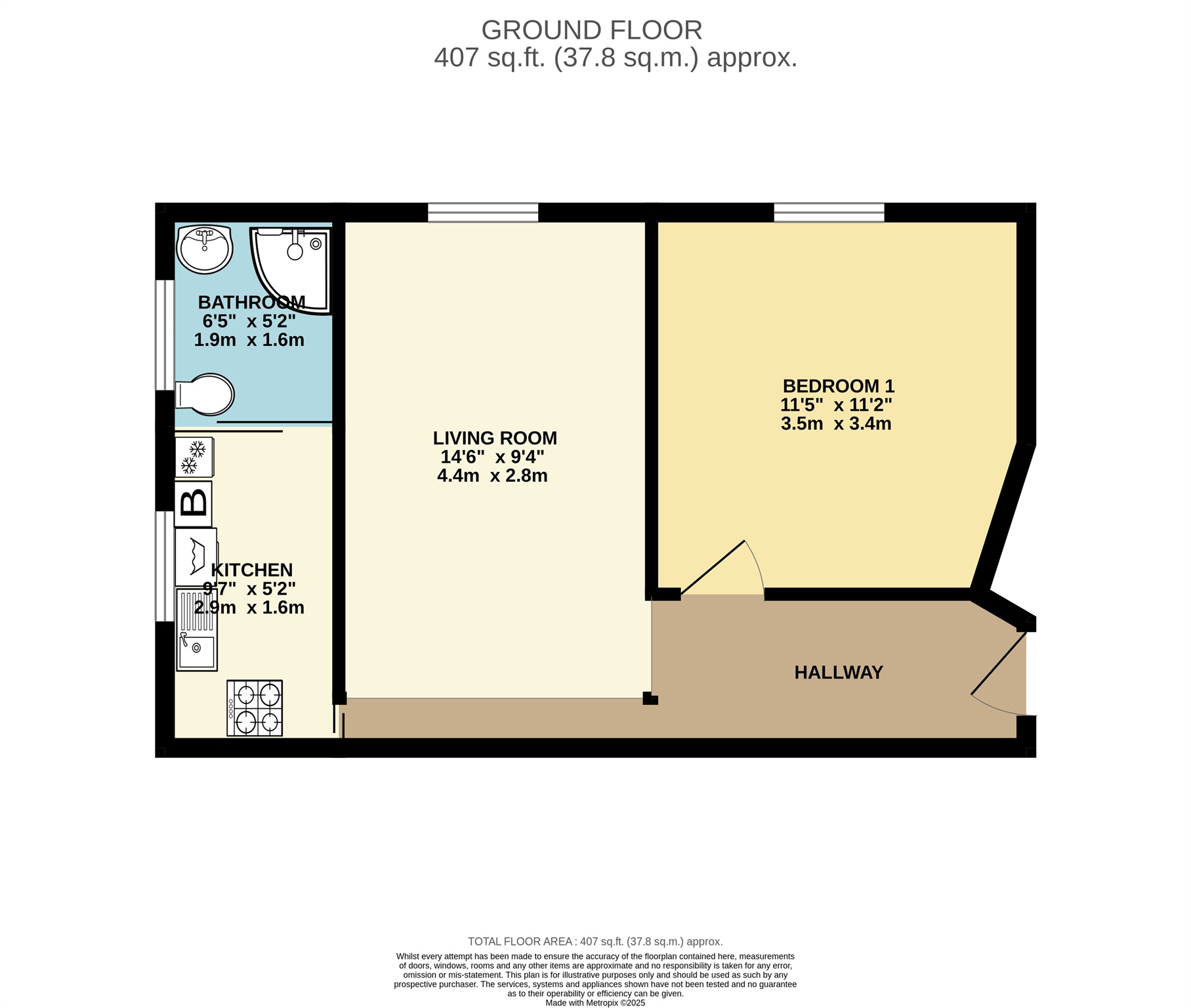 Flat 3, Ardarragh Mansions, Winchcombe Road, Eastbourne floorplan