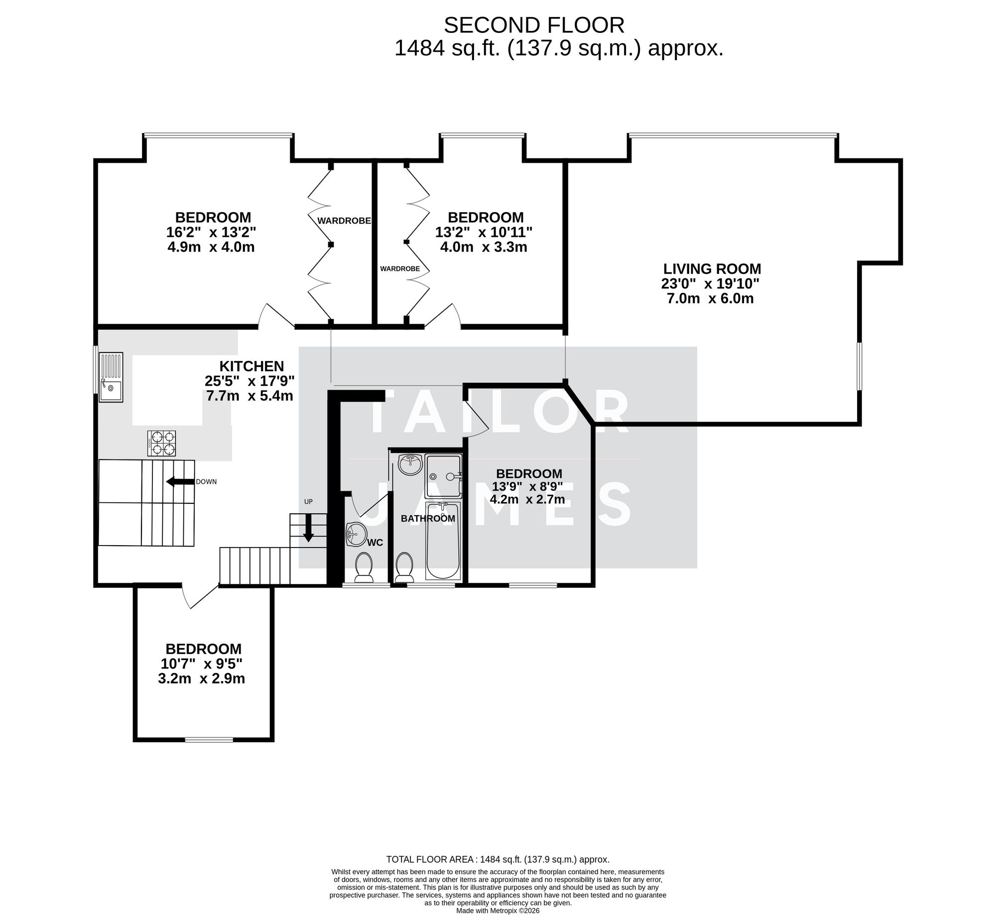 Flat 5, White Lodge, Brighton floorplan